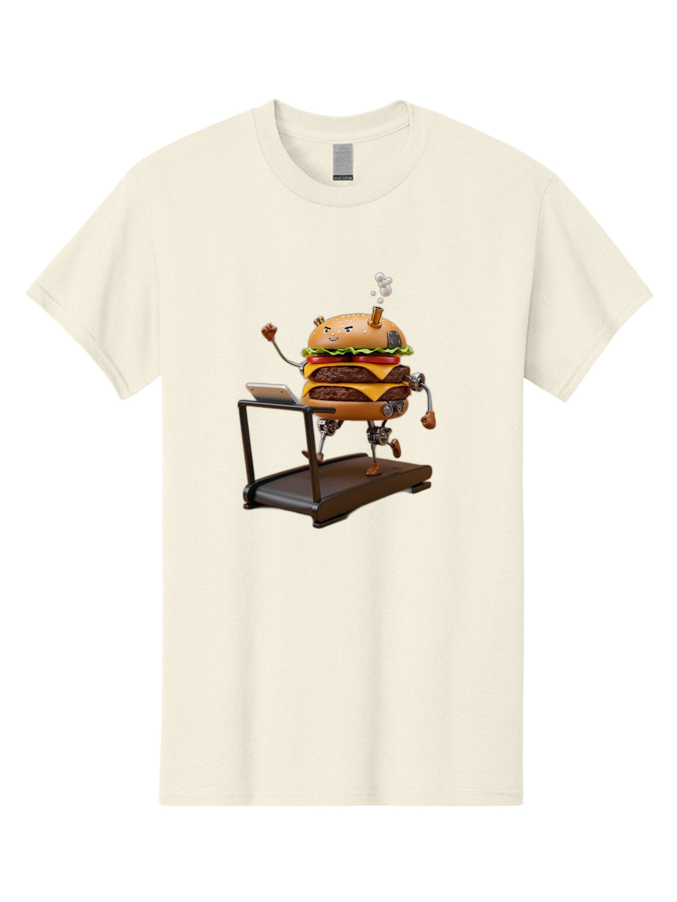 Burger-Running-On-Treadmill Men'S Graphic Tee, 100% Cotton, Comfortable Casual Summer Wear, Machine Washable, Vintage Camera, Old Camera, Antique Camera, Black Camera, Classic Photography, Photography Equipment, Nostalgic Device, Film Camera, Baq411 14