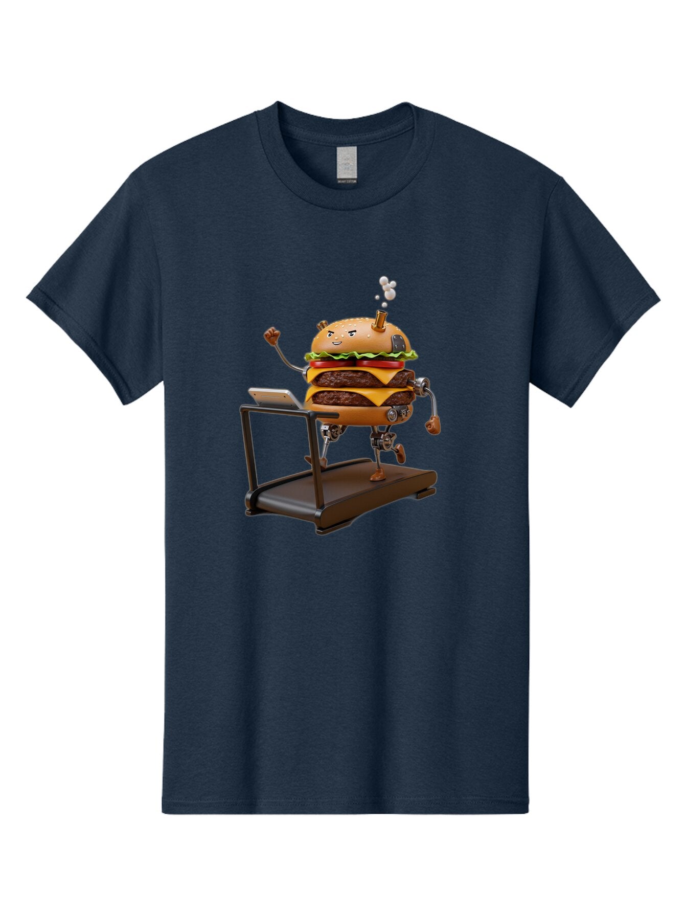 Burger-Running-On-Treadmill Men'S Graphic Tee, 100% Cotton, Comfortable Casual Summer Wear, Machine Washable, Vintage Camera, Old Camera, Antique Camera, Black Camera, Classic Photography, Photography Equipment, Nostalgic Device, Film Camera, Baq411 4