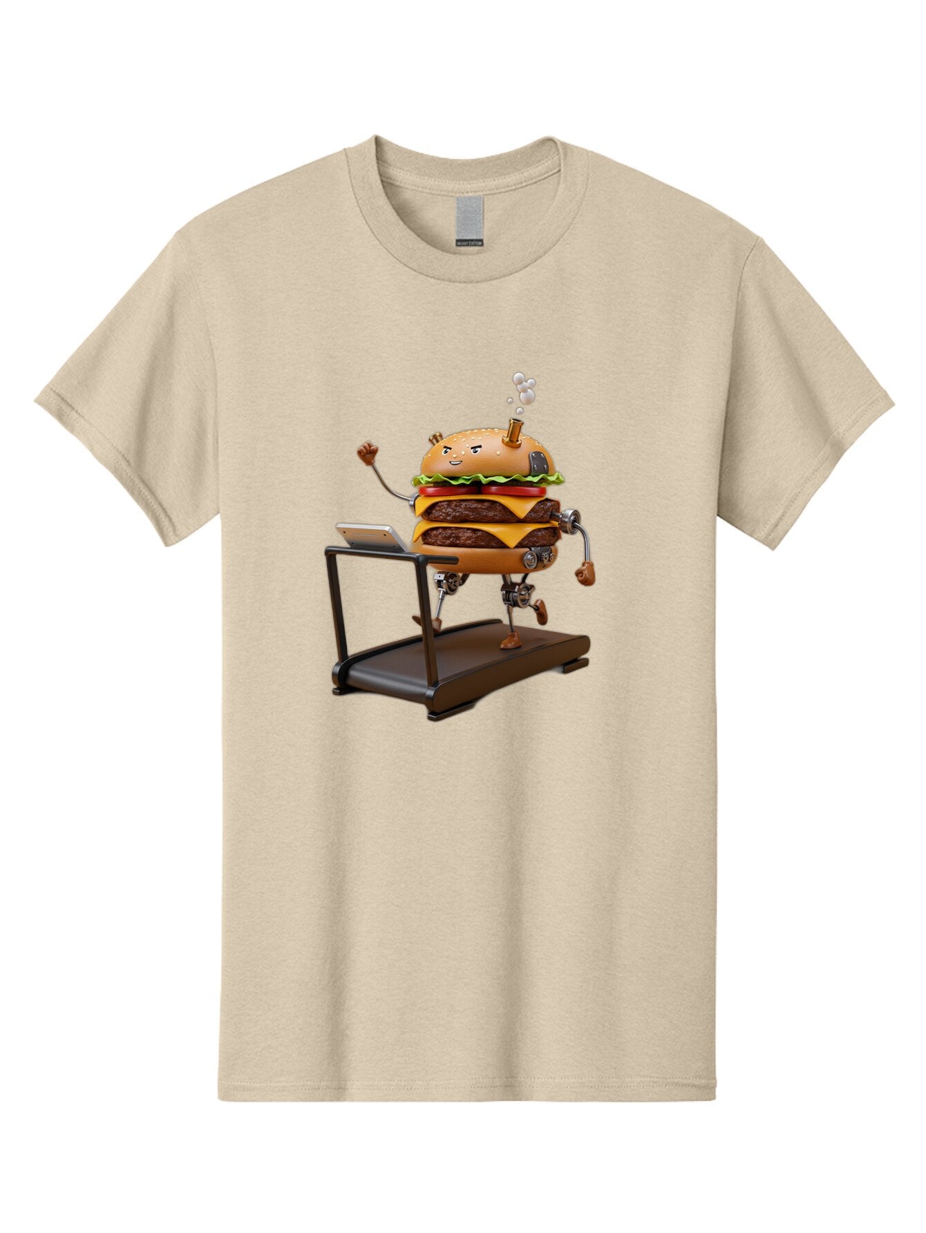 Burger-Running-On-Treadmill Men'S Graphic Tee, 100% Cotton, Comfortable Casual Summer Wear, Machine Washable, Vintage Camera, Old Camera, Antique Camera, Black Camera, Classic Photography, Photography Equipment, Nostalgic Device, Film Camera, Baq411 15