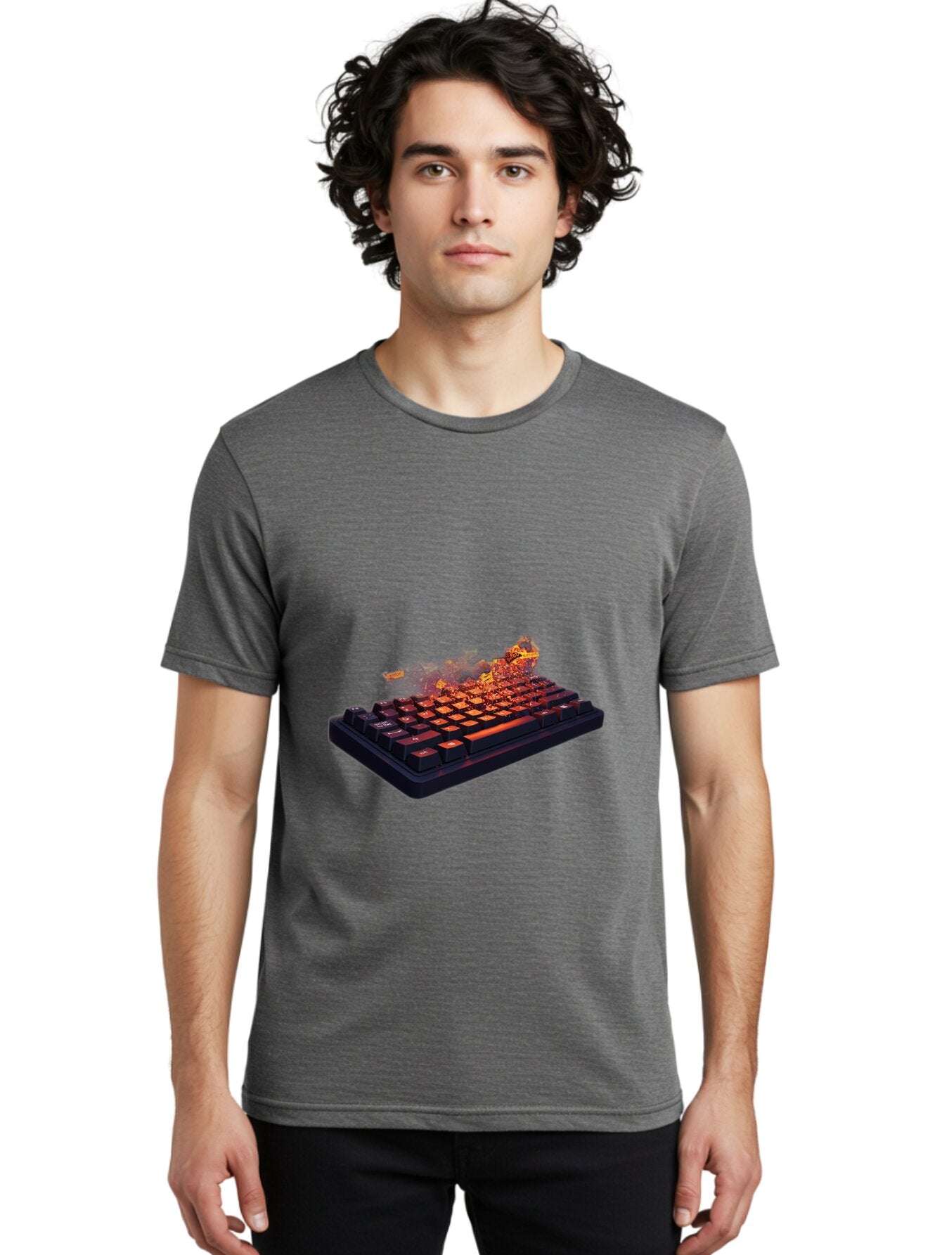 Burning-Keyboard Men'S Graphic Tee, 100% Cotton, Comfortable Casual Summer Wear, Machine Washable, Vintage Camera, Old Camera, Antique Camera, Black Camera, Classic Photography, Photography Equipment, Nostalgic Device, Film Camera, Camera Art Baq412 19