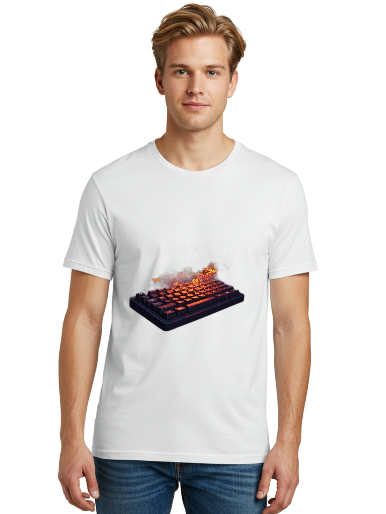 Burning-Keyboard Men'S Graphic Tee, 100% Cotton, Comfortable Casual Summer Wear, Machine Washable, Vintage Camera, Old Camera, Antique Camera, Black Camera, Classic Photography, Photography Equipment, Nostalgic Device, Film Camera, Camera Art Baq412 26