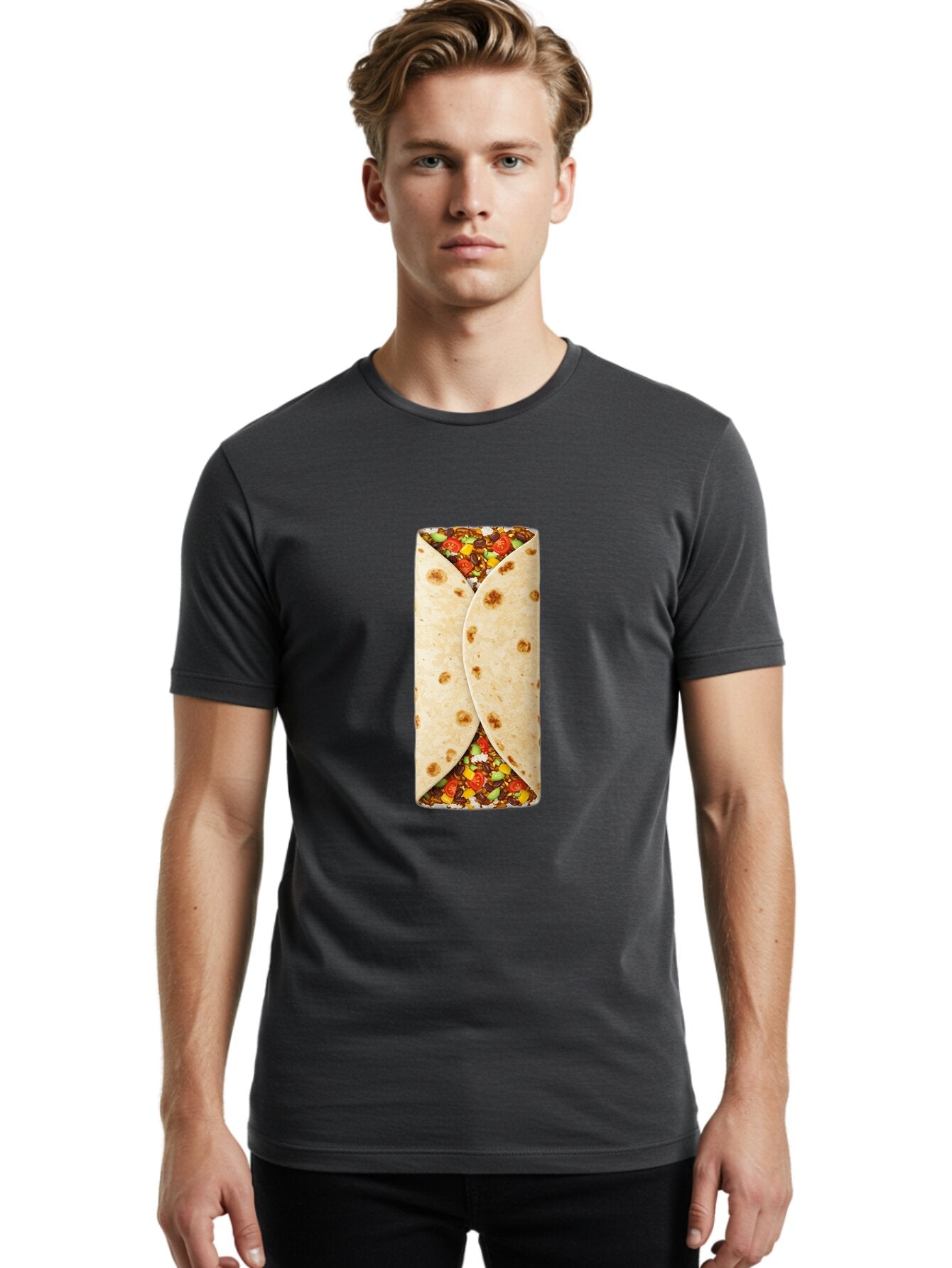 Burrito-1 Men'S Graphic Tee, 100% Cotton, Comfortable Casual Summer Wear, Machine Washable, Vintage Camera, Old Camera, Antique Camera, Black Camera, Classic Photography, Photography Equipment, Nostalgic Device, Film Camera, Camera Art Baq413 23