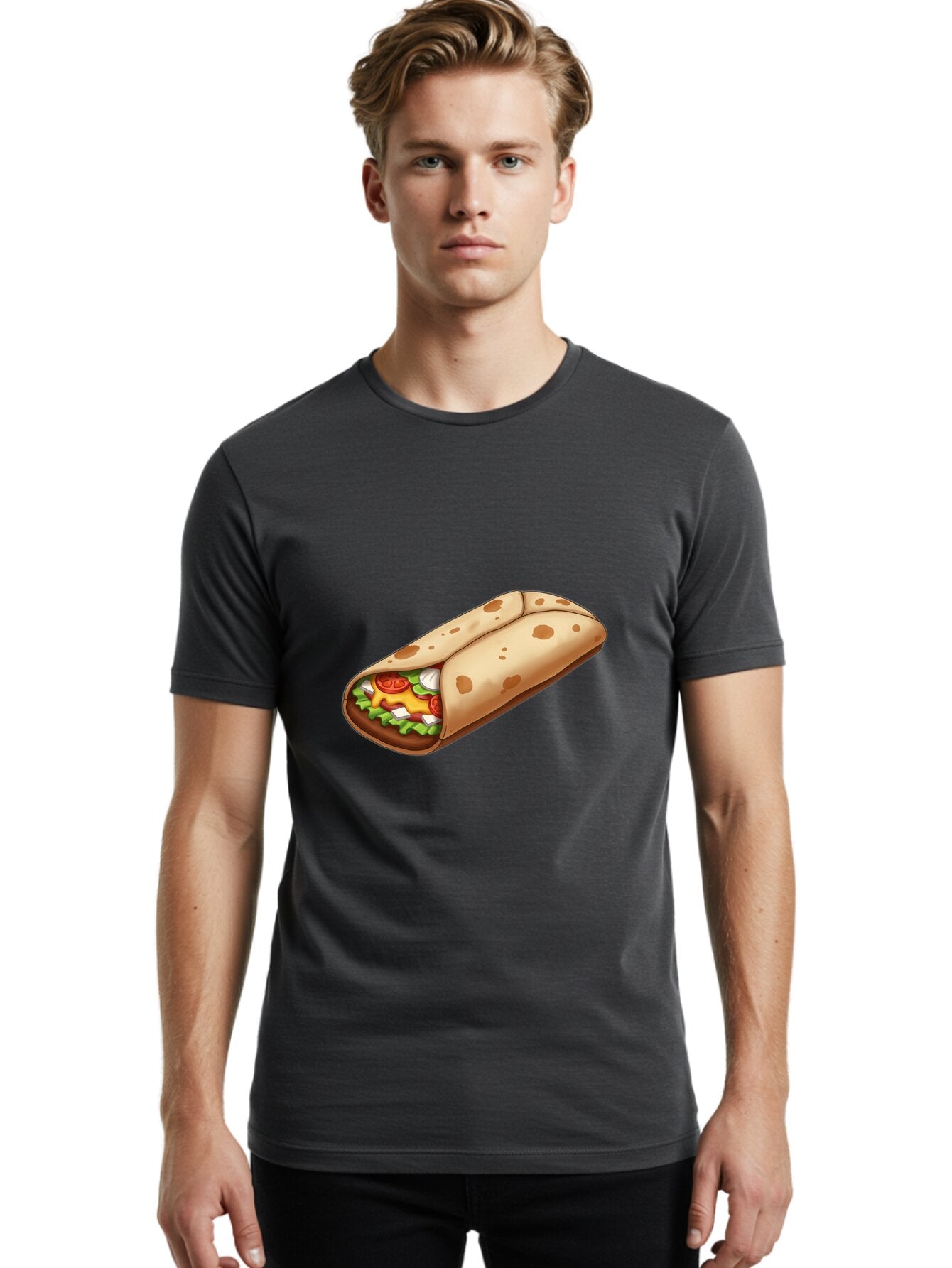 Burrito-2 Men'S Graphic Tee, 100% Cotton, Comfortable Casual Summer Wear, Machine Washable, Vintage Camera, Old Camera, Antique Camera, Black Camera, Classic Photography, Photography Equipment, Nostalgic Device, Film Camera, Camera Art Baq414 24