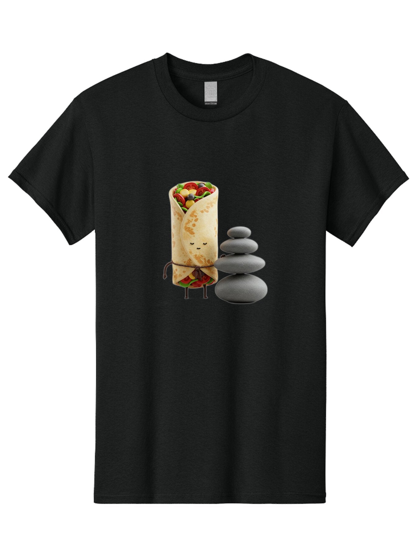 Burrito-Character-With-Zen-Stones Men'S Graphic Tee, 100% Cotton, Comfortable Casual Summer Wear, Machine Washable, Vintage Camera, Old Camera, Antique Camera, Black Camera, Classic Photography, Photography Equipment, Nostalgic Device, Baq417 8