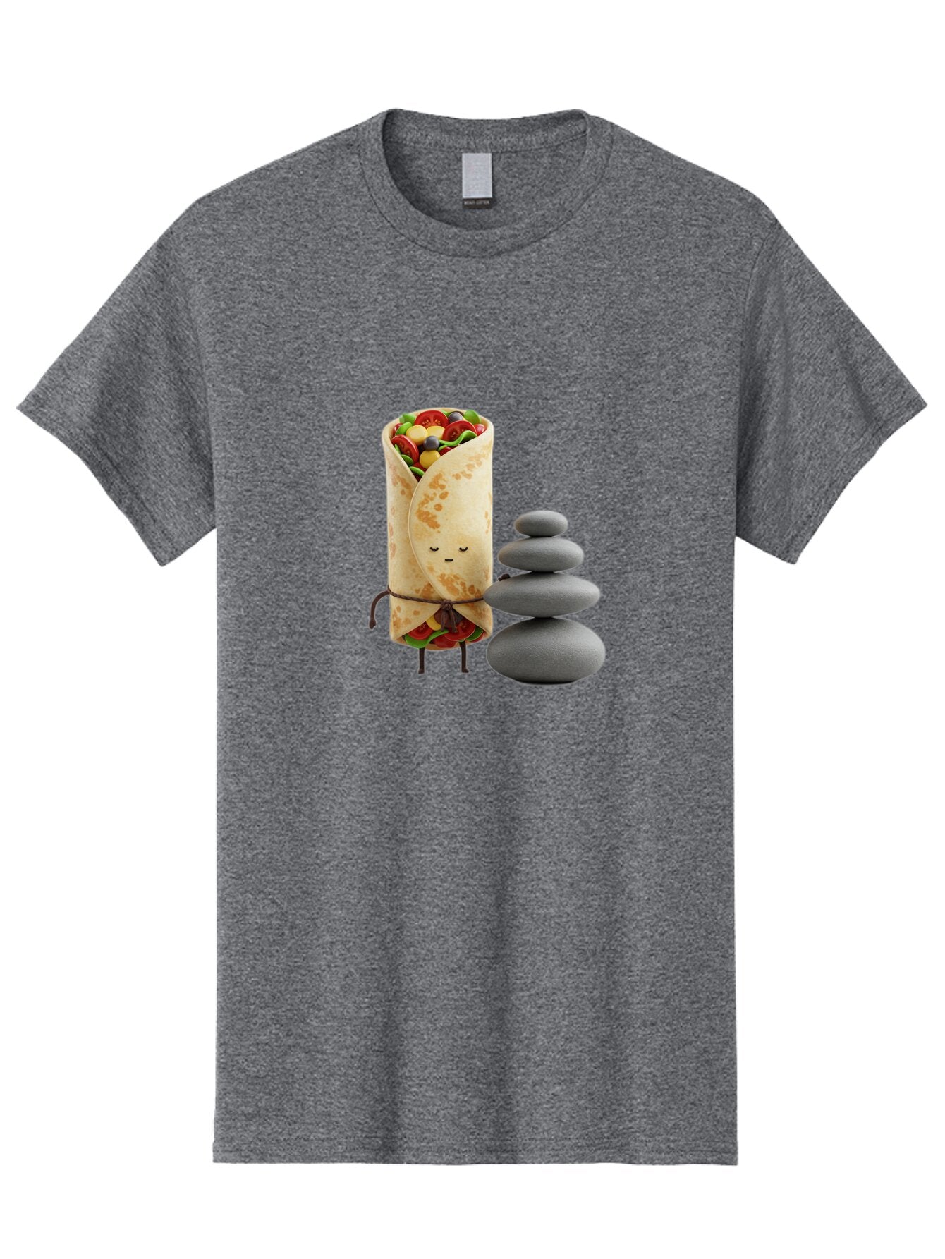 Burrito-Character-With-Zen-Stones Men'S Graphic Tee, 100% Cotton, Comfortable Casual Summer Wear, Machine Washable, Vintage Camera, Old Camera, Antique Camera, Black Camera, Classic Photography, Photography Equipment, Nostalgic Device, Baq417 13