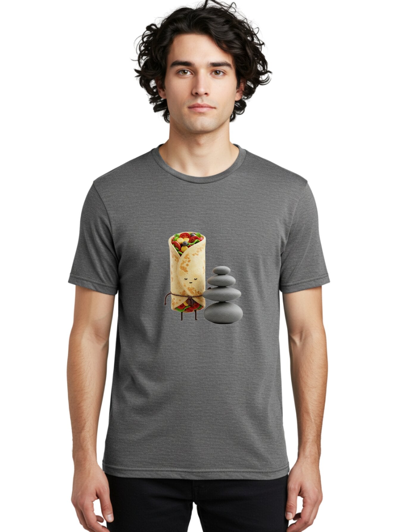 Burrito-Character-With-Zen-Stones Men'S Graphic Tee, 100% Cotton, Comfortable Casual Summer Wear, Machine Washable, Vintage Camera, Old Camera, Antique Camera, Black Camera, Classic Photography, Photography Equipment, Nostalgic Device, Baq417 20