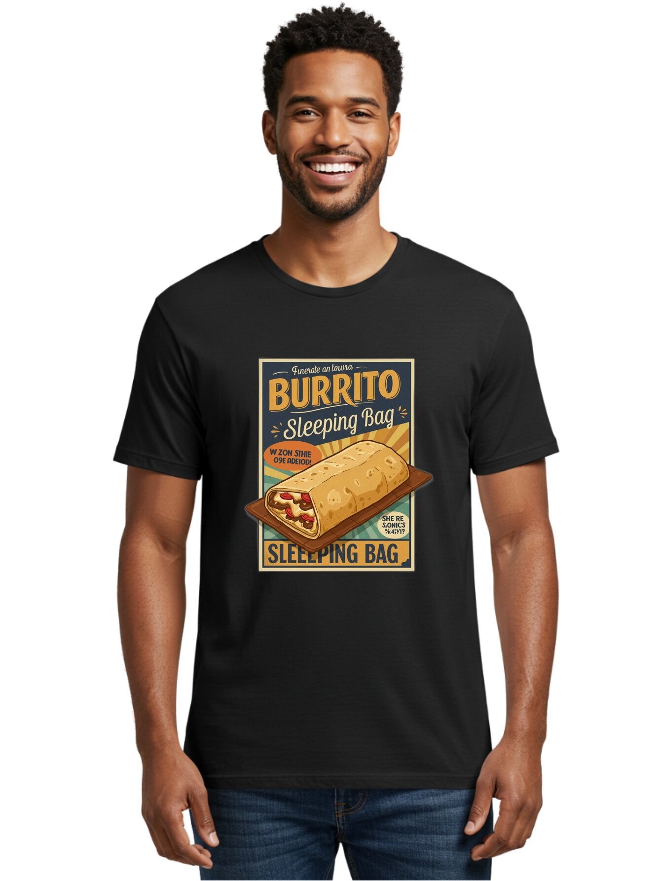 Burrito-Sleeping-Bag Men'S Graphic Tee, 100% Cotton, Comfortable Casual Summer Wear, Machine Washable, Vintage Camera, Old Camera, Antique Camera, Black Camera, Classic Photography, Photography Equipment, Nostalgic Device, Film Camera, Baq420 22
