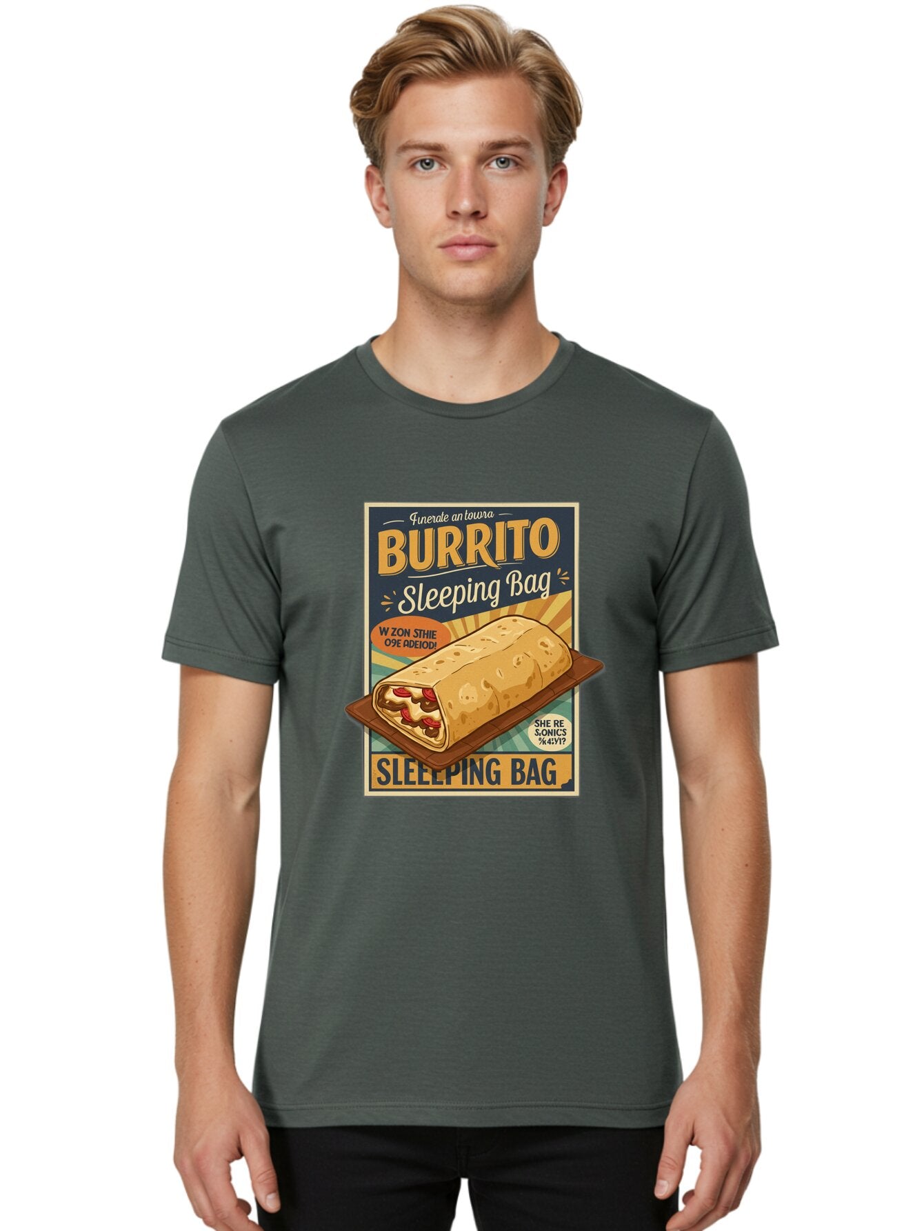 Burrito-Sleeping-Bag Men'S Graphic Tee, 100% Cotton, Comfortable Casual Summer Wear, Machine Washable, Vintage Camera, Old Camera, Antique Camera, Black Camera, Classic Photography, Photography Equipment, Nostalgic Device, Film Camera, Baq420 23