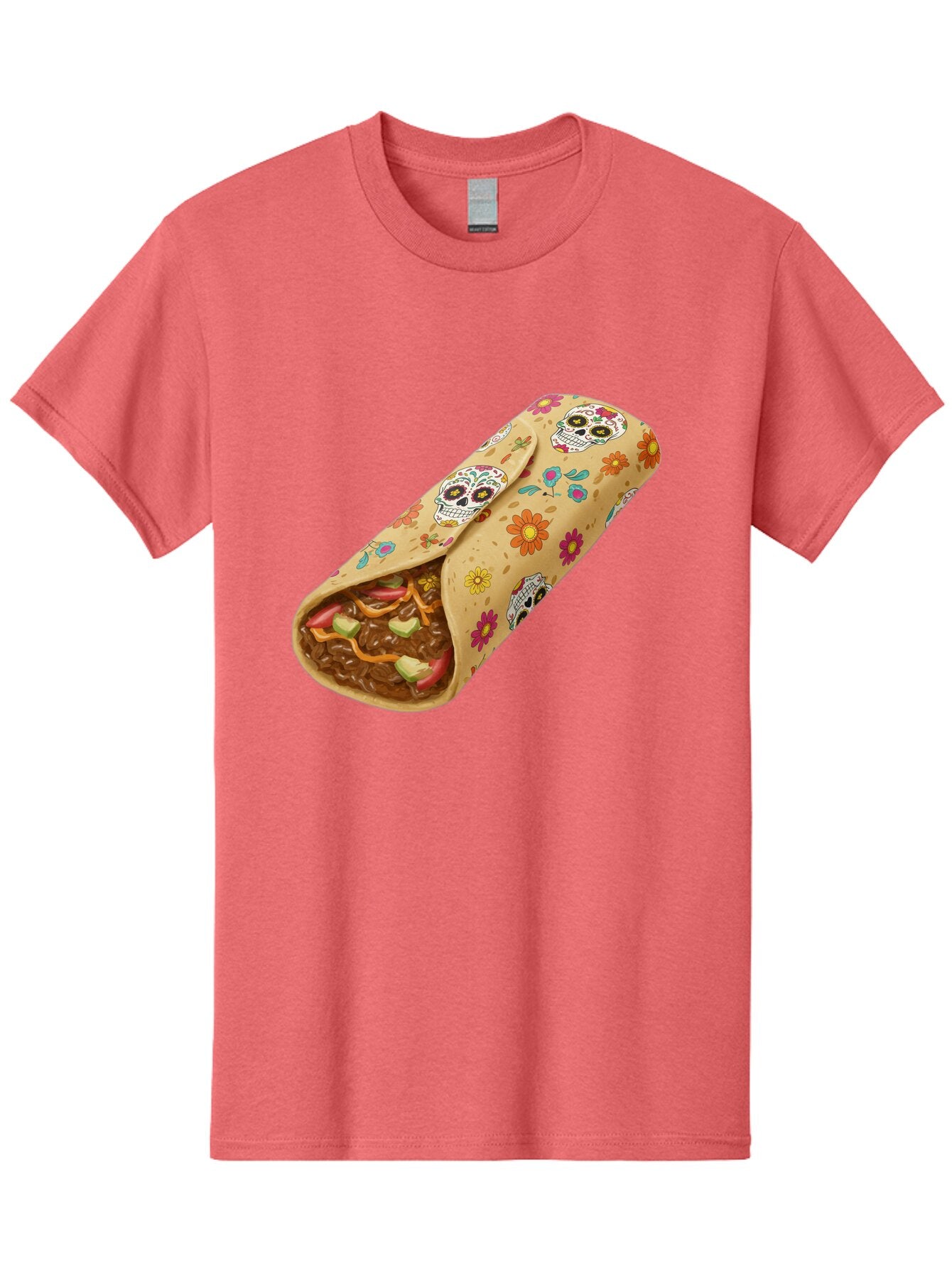 Burrito-With-Sugar-Skulls Men'S Graphic Tee, 100% Cotton, Comfortable Casual Summer Wear, Machine Washable, Vintage Camera, Old Camera, Antique Camera, Black Camera, Classic Photography, Photography Equipment, Nostalgic Device, Film Camera, Baq421 15