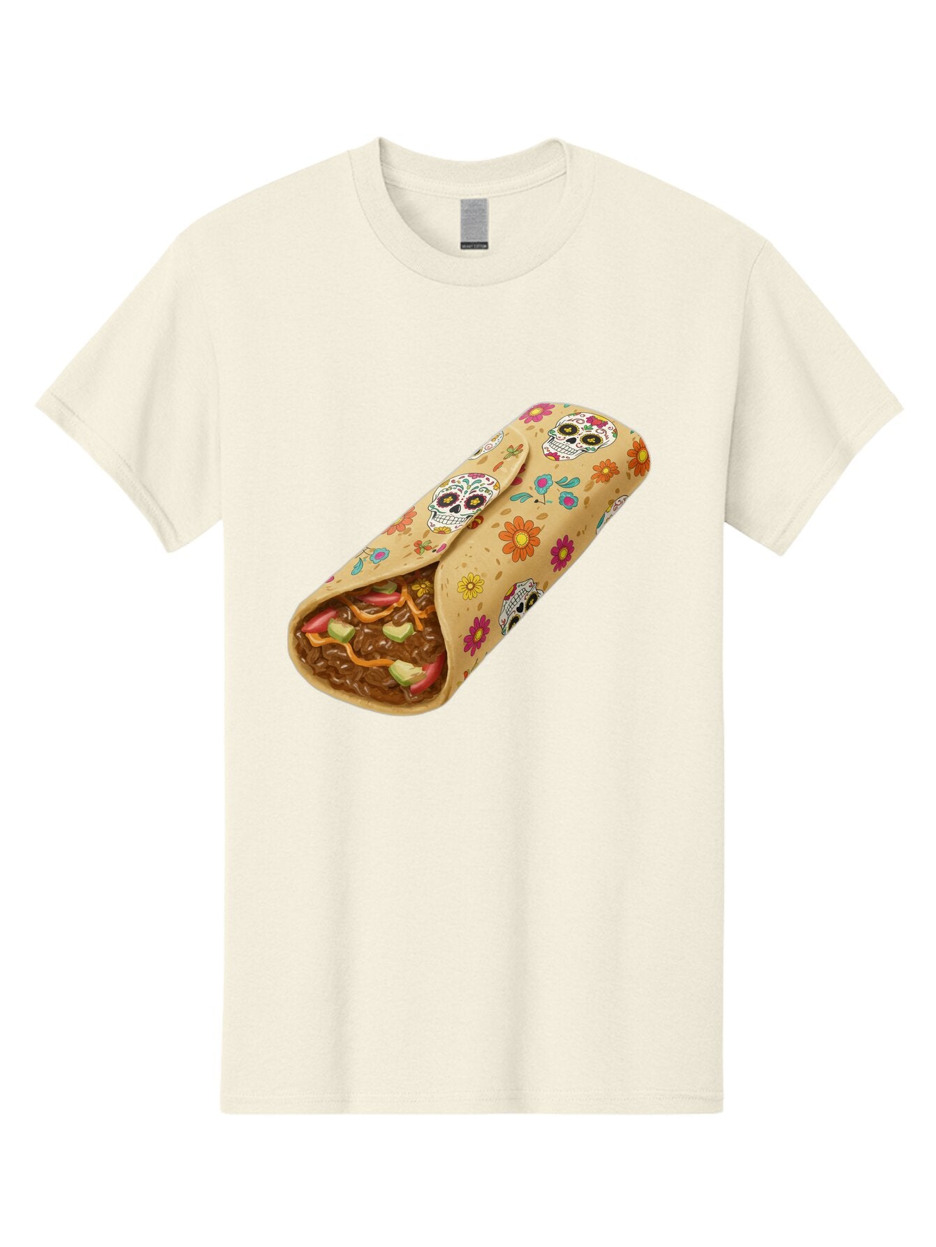 Burrito-With-Sugar-Skulls Men'S Graphic Tee, 100% Cotton, Comfortable Casual Summer Wear, Machine Washable, Vintage Camera, Old Camera, Antique Camera, Black Camera, Classic Photography, Photography Equipment, Nostalgic Device, Film Camera, Baq421 4
