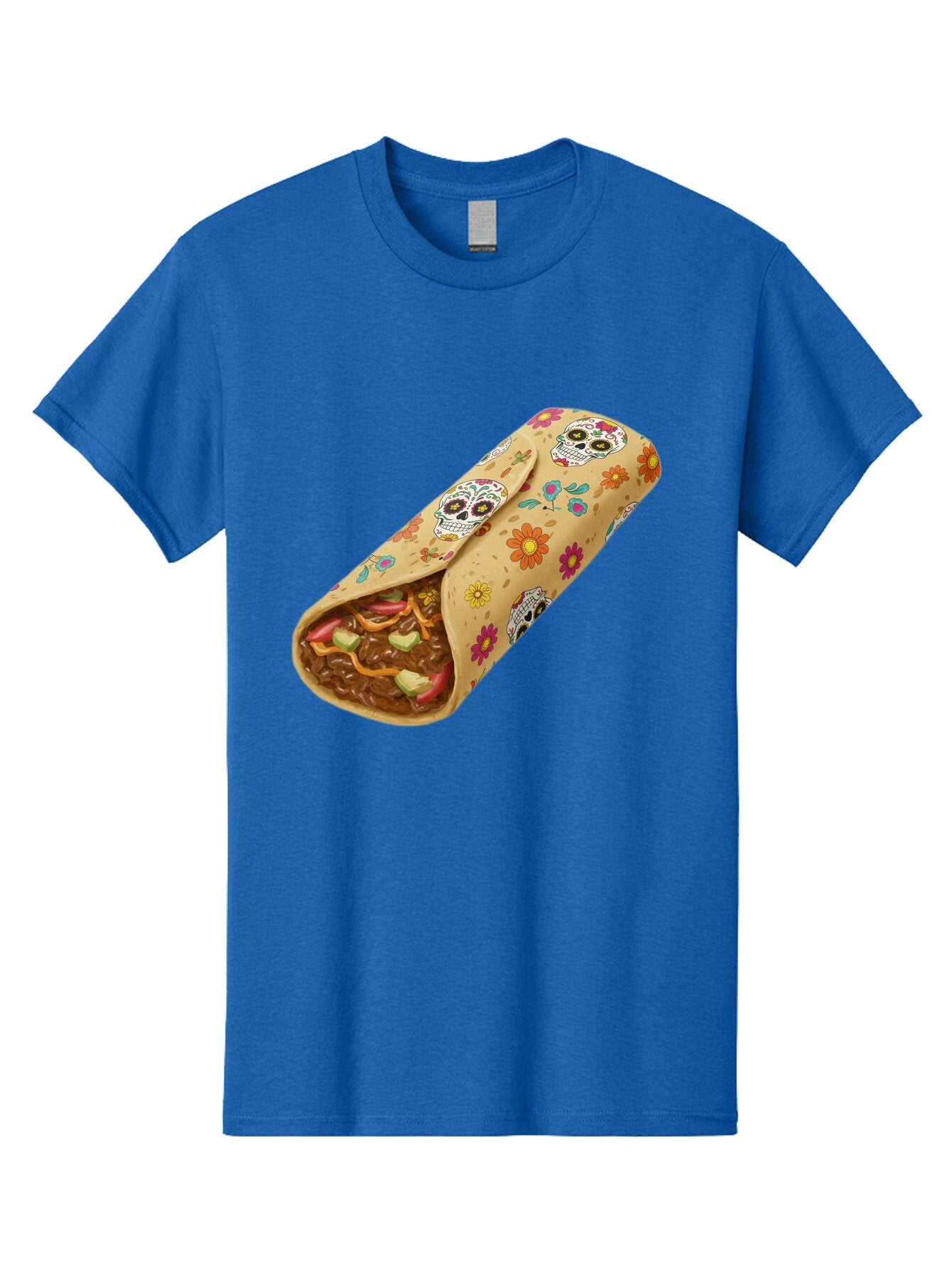 Burrito-With-Sugar-Skulls Men'S Graphic Tee, 100% Cotton, Comfortable Casual Summer Wear, Machine Washable, Vintage Camera, Old Camera, Antique Camera, Black Camera, Classic Photography, Photography Equipment, Nostalgic Device, Film Camera, Baq421 8