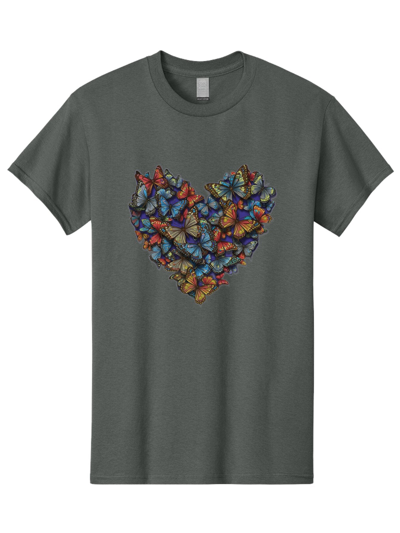 Butterflies-Heart-1 Men'S Graphic Tee, 100% Cotton, Comfortable Casual Summer Wear, Machine Washable, Vintage Camera, Old Camera, Antique Camera, Black Camera, Classic Photography, Photography Equipment, Nostalgic Device, Film Camera, Baq423 11