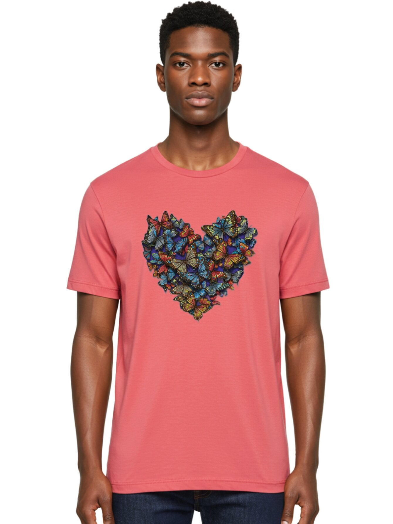 Butterflies-Heart-1 Men'S Graphic Tee, 100% Cotton, Comfortable Casual Summer Wear, Machine Washable, Vintage Camera, Old Camera, Antique Camera, Black Camera, Classic Photography, Photography Equipment, Nostalgic Device, Film Camera, Baq423 29