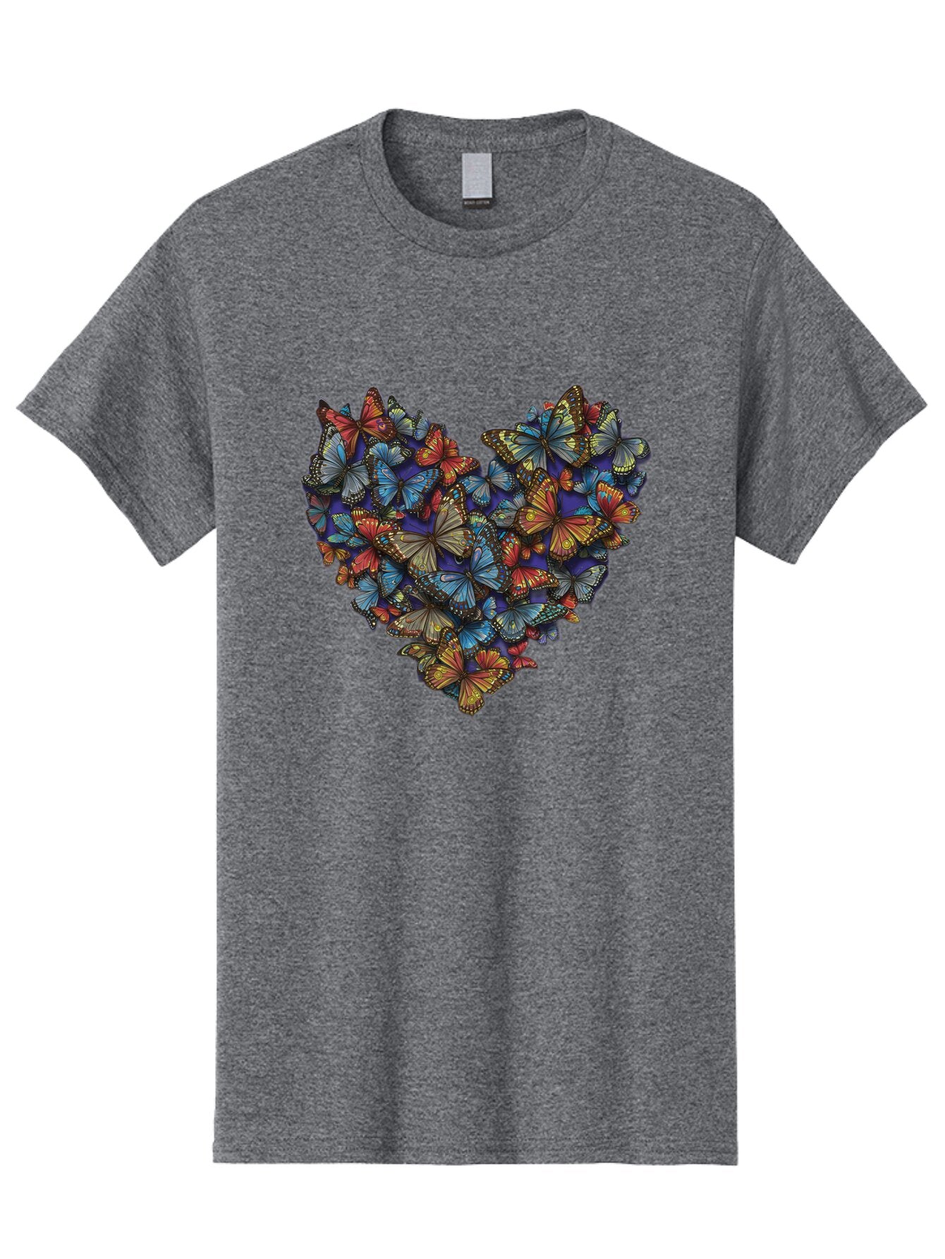Butterflies-Heart-1 Men'S Graphic Tee, 100% Cotton, Comfortable Casual Summer Wear, Machine Washable, Vintage Camera, Old Camera, Antique Camera, Black Camera, Classic Photography, Photography Equipment, Nostalgic Device, Film Camera, Baq423 13