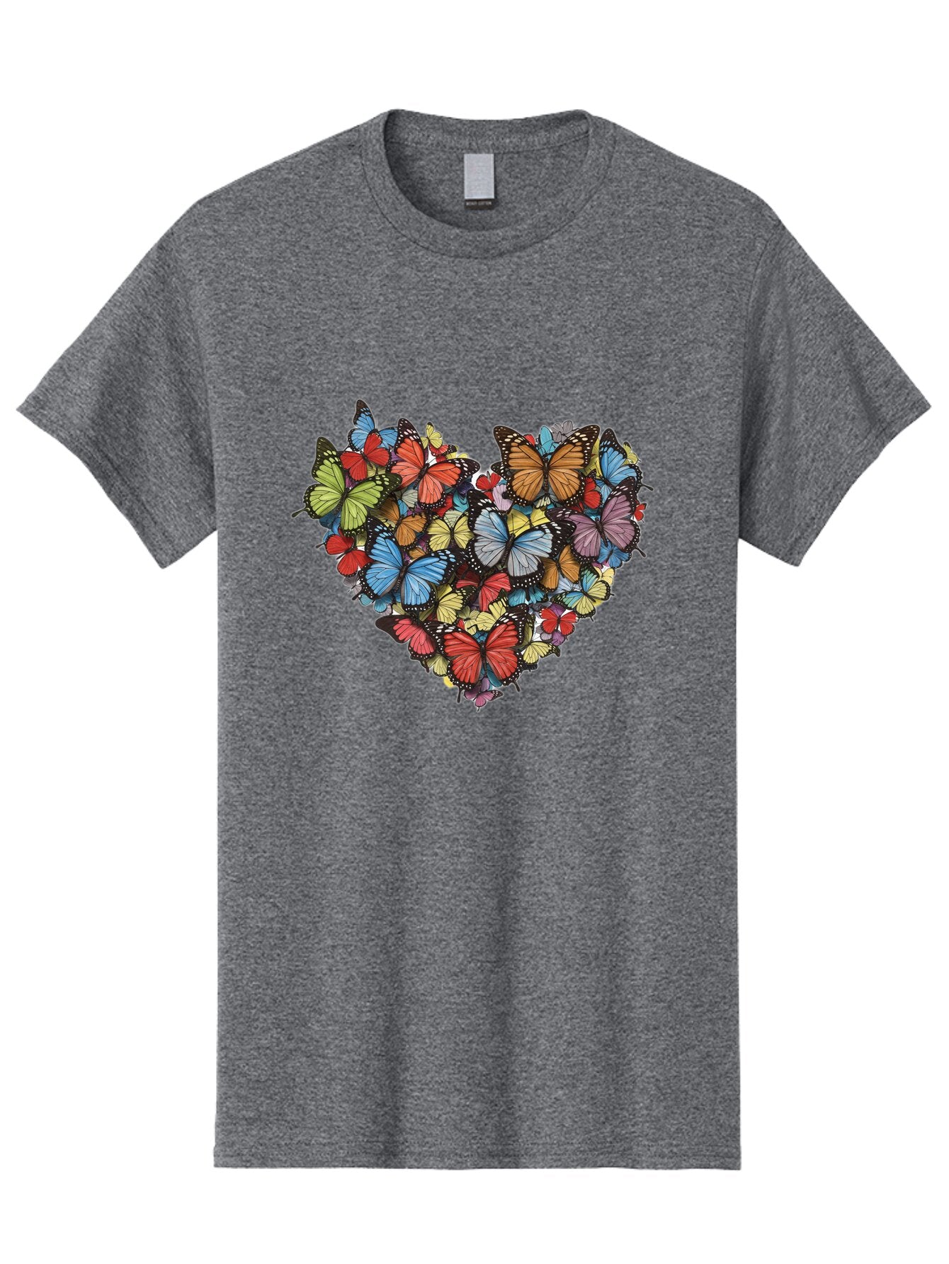 Butterflies-Heart-2 Men'S Graphic Tee, 100% Cotton, Comfortable Casual Summer Wear, Machine Washable, Vintage Camera, Old Camera, Antique Camera, Black Camera, Classic Photography, Photography Equipment, Nostalgic Device, Film Camera, Baq424 12