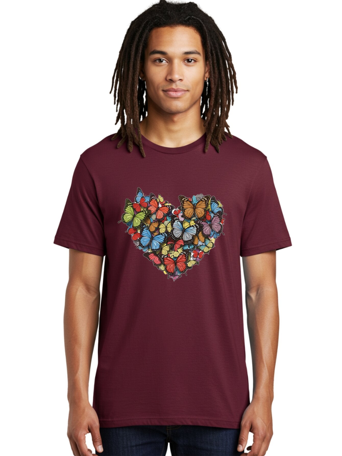 Butterflies-Heart-2 Men'S Graphic Tee, 100% Cotton, Comfortable Casual Summer Wear, Machine Washable, Vintage Camera, Old Camera, Antique Camera, Black Camera, Classic Photography, Photography Equipment, Nostalgic Device, Film Camera, Baq424 21