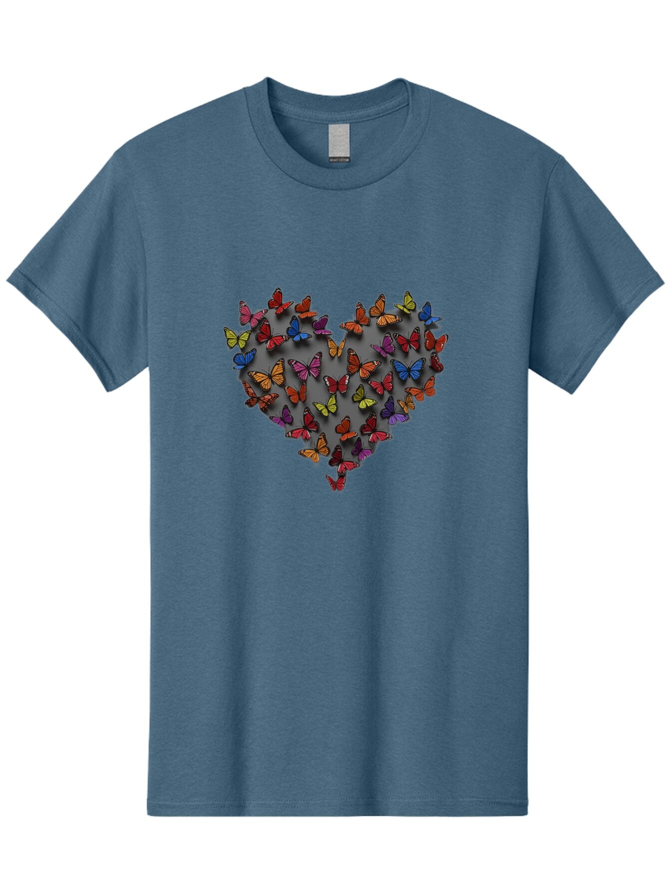 Butterflies-Heart Men'S Graphic Tee, 100% Cotton, Comfortable Casual Summer Wear, Machine Washable, Vintage Camera, Old Camera, Antique Camera, Black Camera, Classic Photography, Photography Equipment, Nostalgic Device, Film Camera, Camera Art Baq425 2