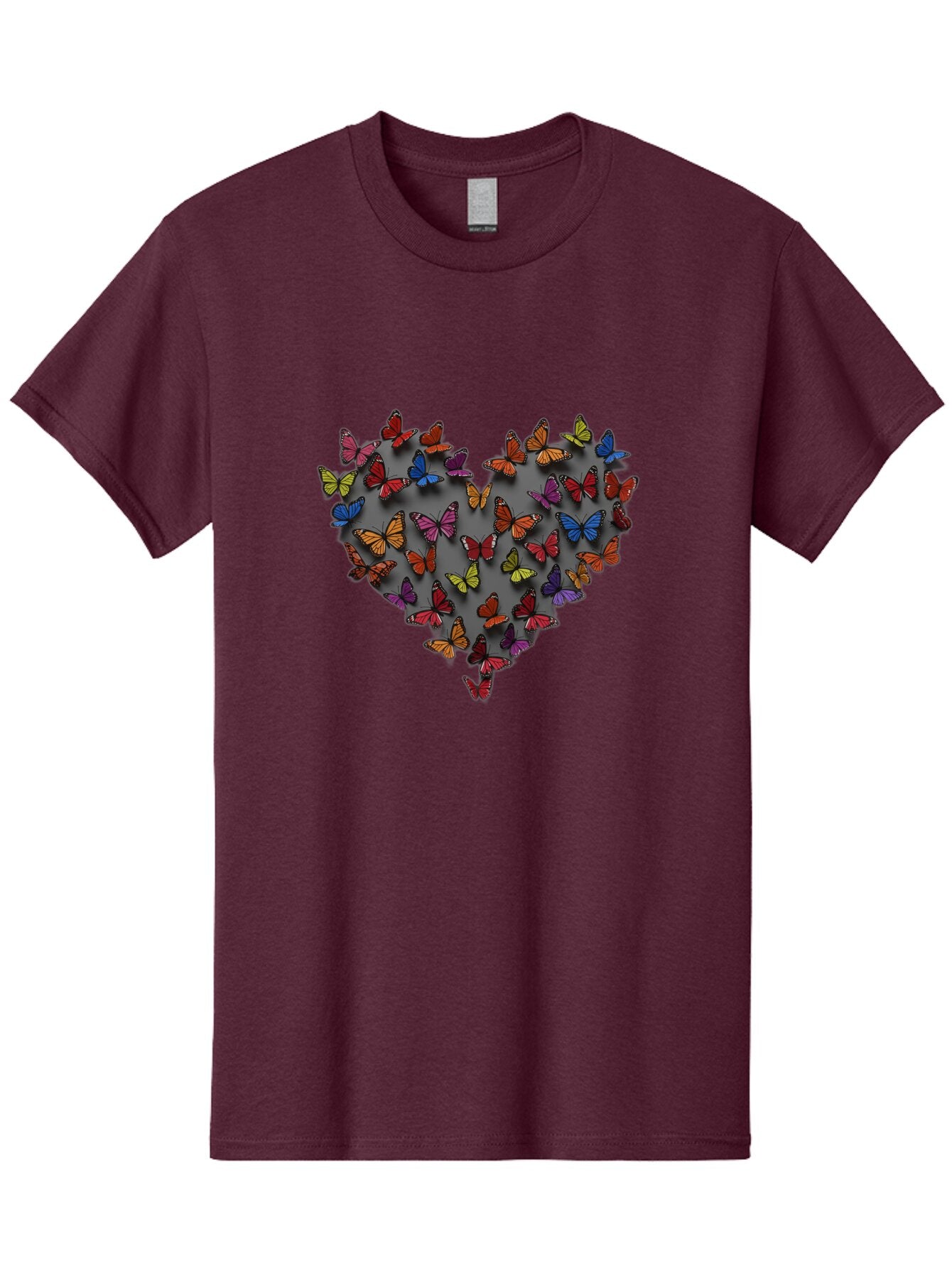Butterflies-Heart Men'S Graphic Tee, 100% Cotton, Comfortable Casual Summer Wear, Machine Washable, Vintage Camera, Old Camera, Antique Camera, Black Camera, Classic Photography, Photography Equipment, Nostalgic Device, Film Camera, Camera Art Baq425 1