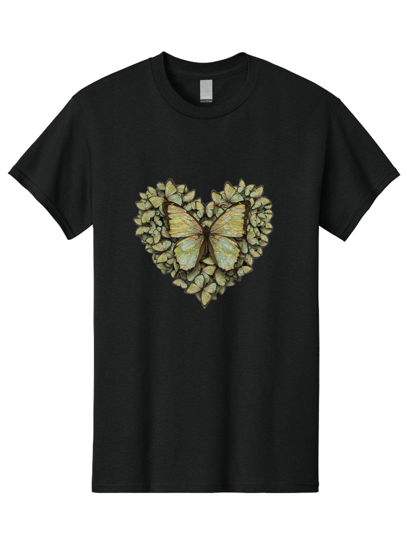 Butterfly-Heart-1 Men'S Graphic Tee, 100% Cotton, Comfortable Casual Summer Wear, Machine Washable, Vintage Camera, Old Camera, Antique Camera, Black Camera, Classic Photography, Photography Equipment, Nostalgic Device, Film Camera, Camera Art Baq426 5