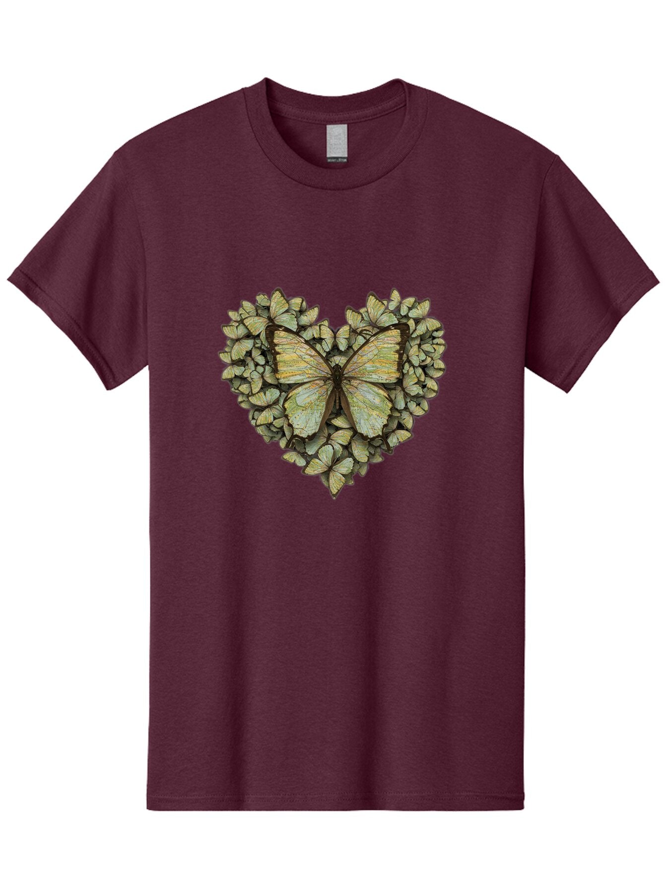 Butterfly-Heart-1 Men'S Graphic Tee, 100% Cotton, Comfortable Casual Summer Wear, Machine Washable, Vintage Camera, Old Camera, Antique Camera, Black Camera, Classic Photography, Photography Equipment, Nostalgic Device, Film Camera, Camera Art Baq426 12