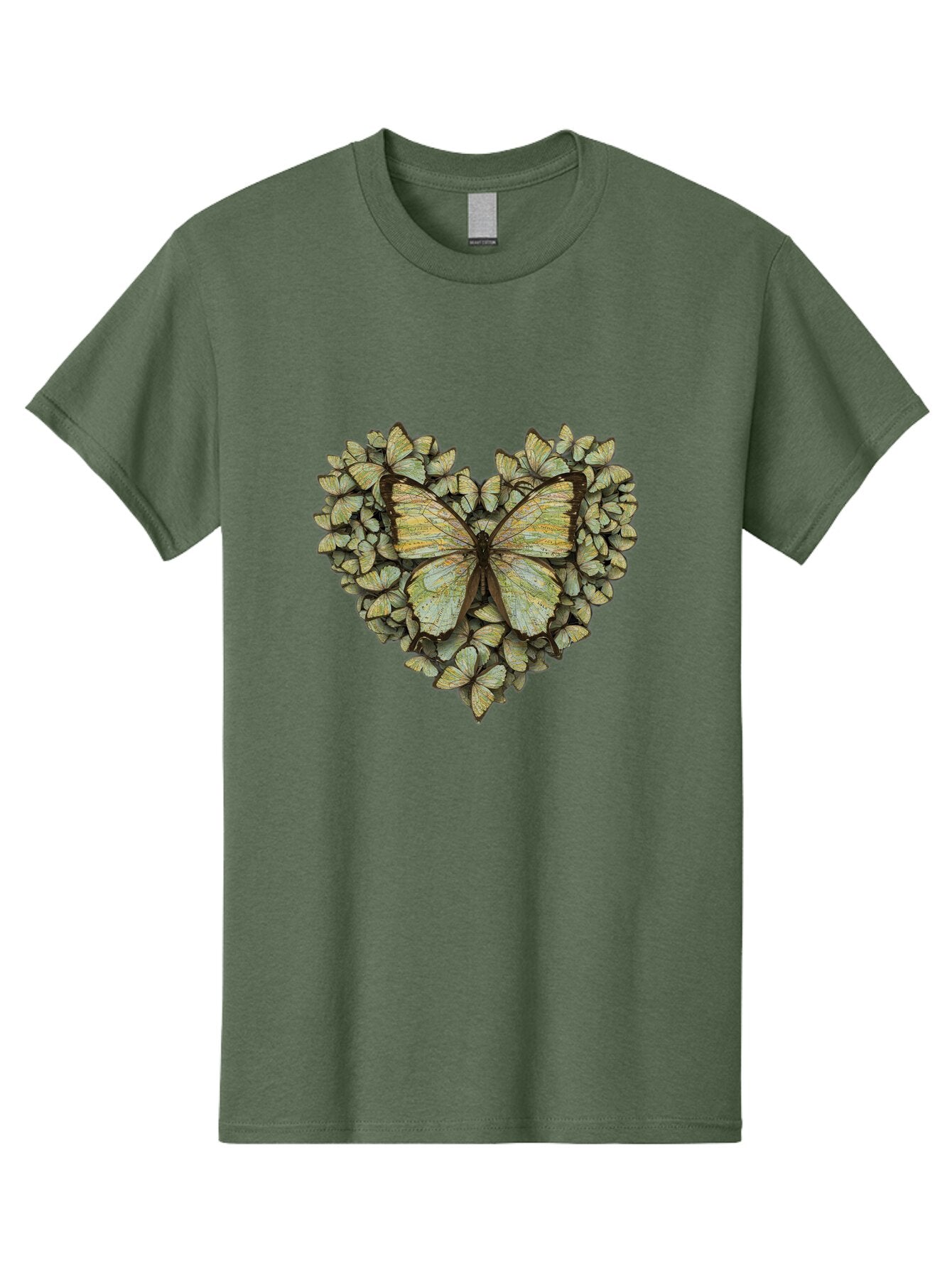 Butterfly-Heart-1 Men'S Graphic Tee, 100% Cotton, Comfortable Casual Summer Wear, Machine Washable, Vintage Camera, Old Camera, Antique Camera, Black Camera, Classic Photography, Photography Equipment, Nostalgic Device, Film Camera, Camera Art Baq426 6