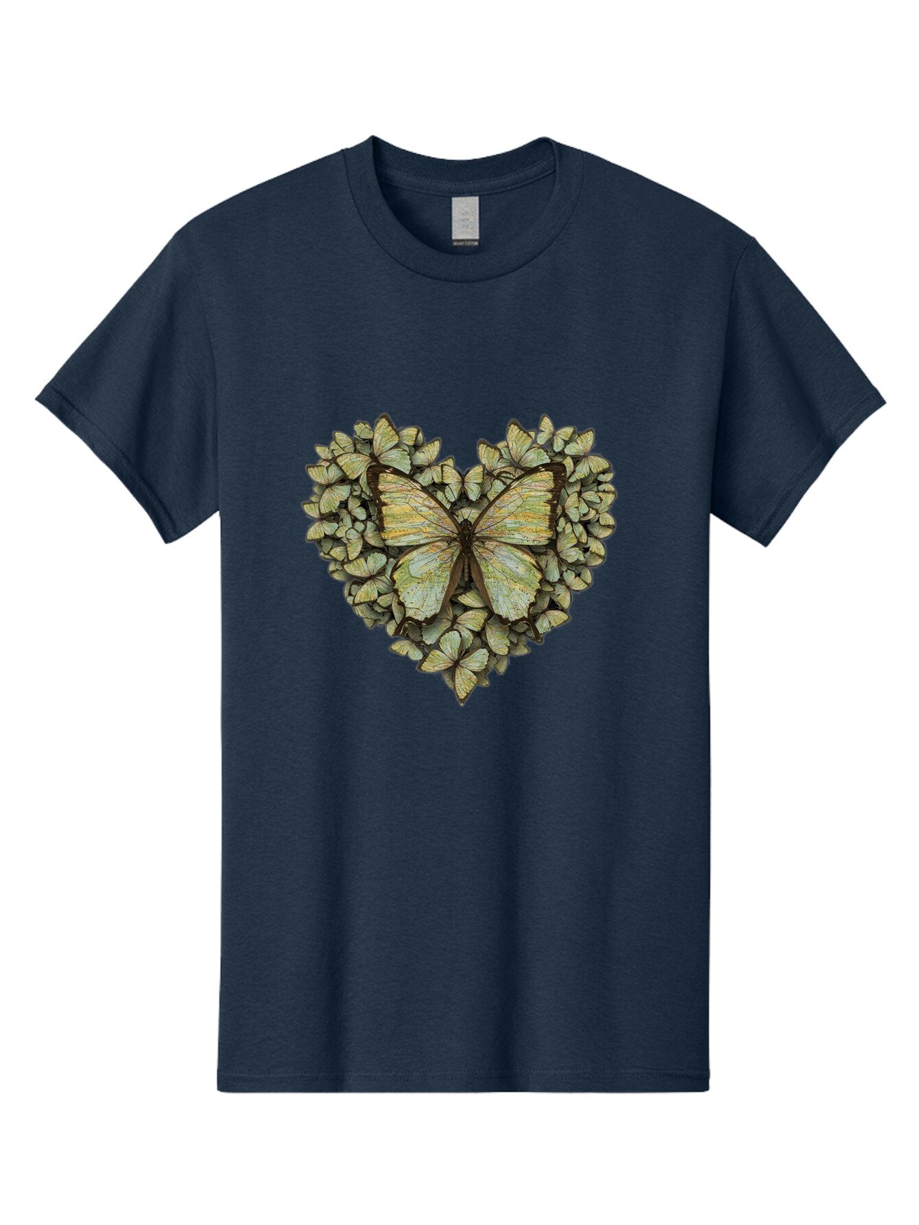 Butterfly-Heart-1 Men'S Graphic Tee, 100% Cotton, Comfortable Casual Summer Wear, Machine Washable, Vintage Camera, Old Camera, Antique Camera, Black Camera, Classic Photography, Photography Equipment, Nostalgic Device, Film Camera, Camera Art Baq426 7