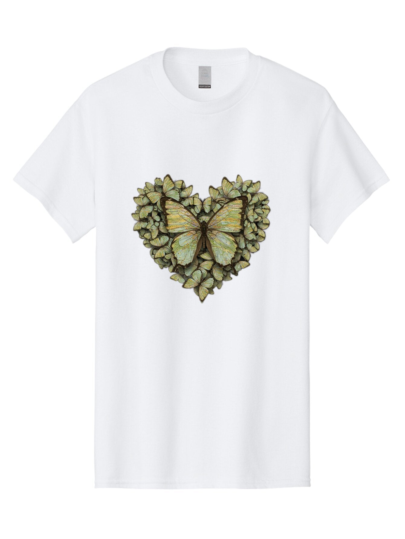 Butterfly-Heart-1 Men'S Graphic Tee, 100% Cotton, Comfortable Casual Summer Wear, Machine Washable, Vintage Camera, Old Camera, Antique Camera, Black Camera, Classic Photography, Photography Equipment, Nostalgic Device, Film Camera, Camera Art Baq426 3