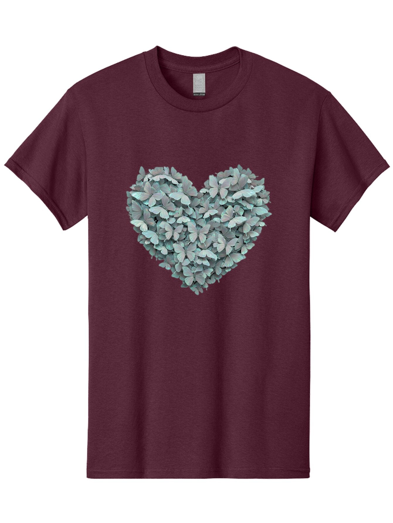 Butterfly-Heart-3 Men'S Graphic Tee, 100% Cotton, Comfortable Casual Summer Wear, Machine Washable, Vintage Camera, Old Camera, Antique Camera, Black Camera, Classic Photography, Photography Equipment, Nostalgic Device, Film Camera, Camera Art Baq428 3