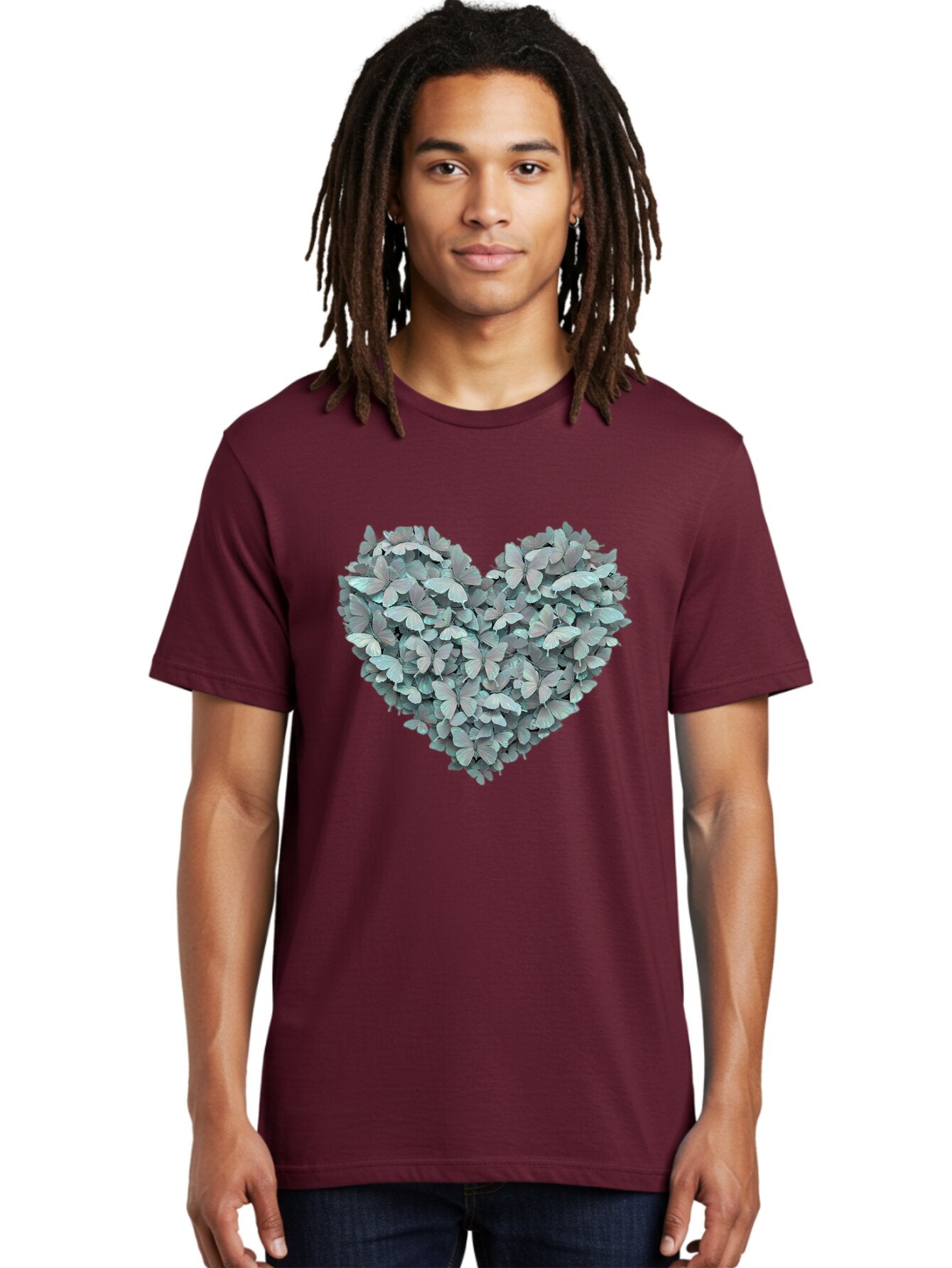 Butterfly-Heart-3 Men'S Graphic Tee, 100% Cotton, Comfortable Casual Summer Wear, Machine Washable, Vintage Camera, Old Camera, Antique Camera, Black Camera, Classic Photography, Photography Equipment, Nostalgic Device, Film Camera, Camera Art Baq428 22