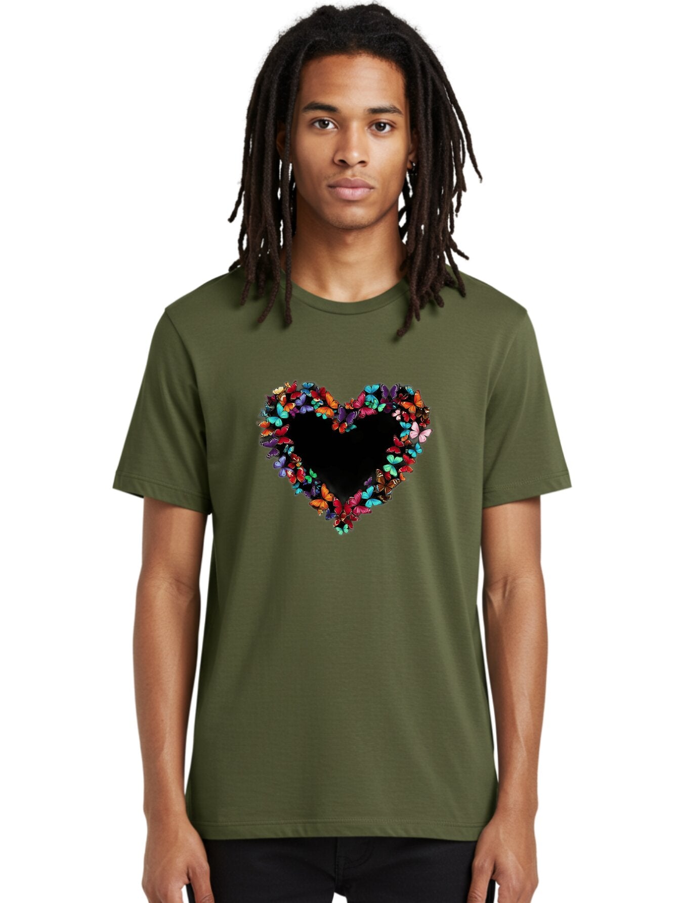 Butterfly-Heart Men'S Graphic Tee, 100% Cotton, Comfortable Casual Summer Wear, Machine Washable, Vintage Camera, Old Camera, Antique Camera, Black Camera, Classic Photography, Photography Equipment, Nostalgic Device, Film Camera, Camera Art Baq429 28
