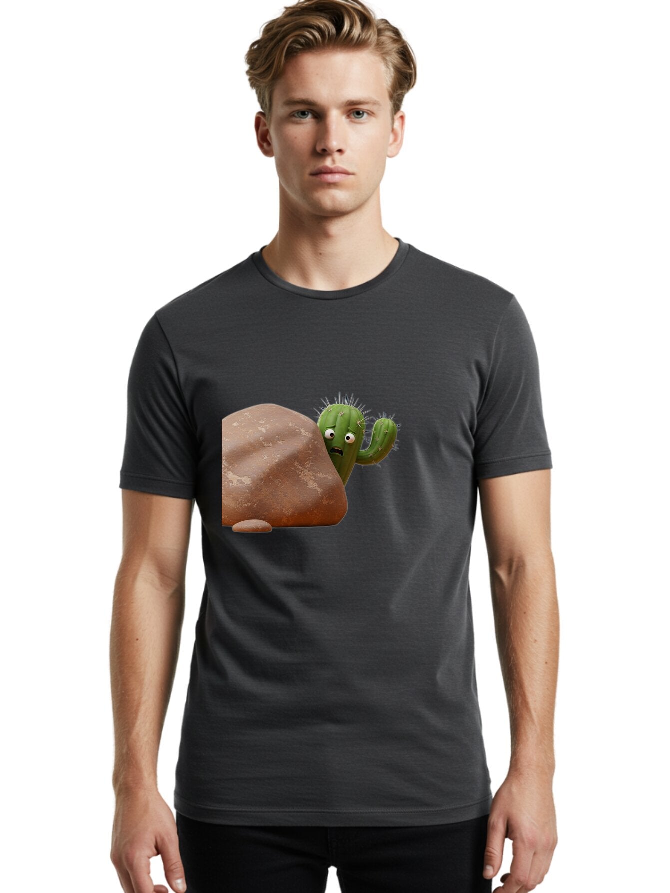 Cactus-1 Men'S Graphic Tee, 100% Cotton, Comfortable Casual Summer Wear, Machine Washable, Vintage Camera, Old Camera, Antique Camera, Black Camera, Classic Photography, Photography Equipment, Nostalgic Device, Film Camera, Camera Art Baq430 20