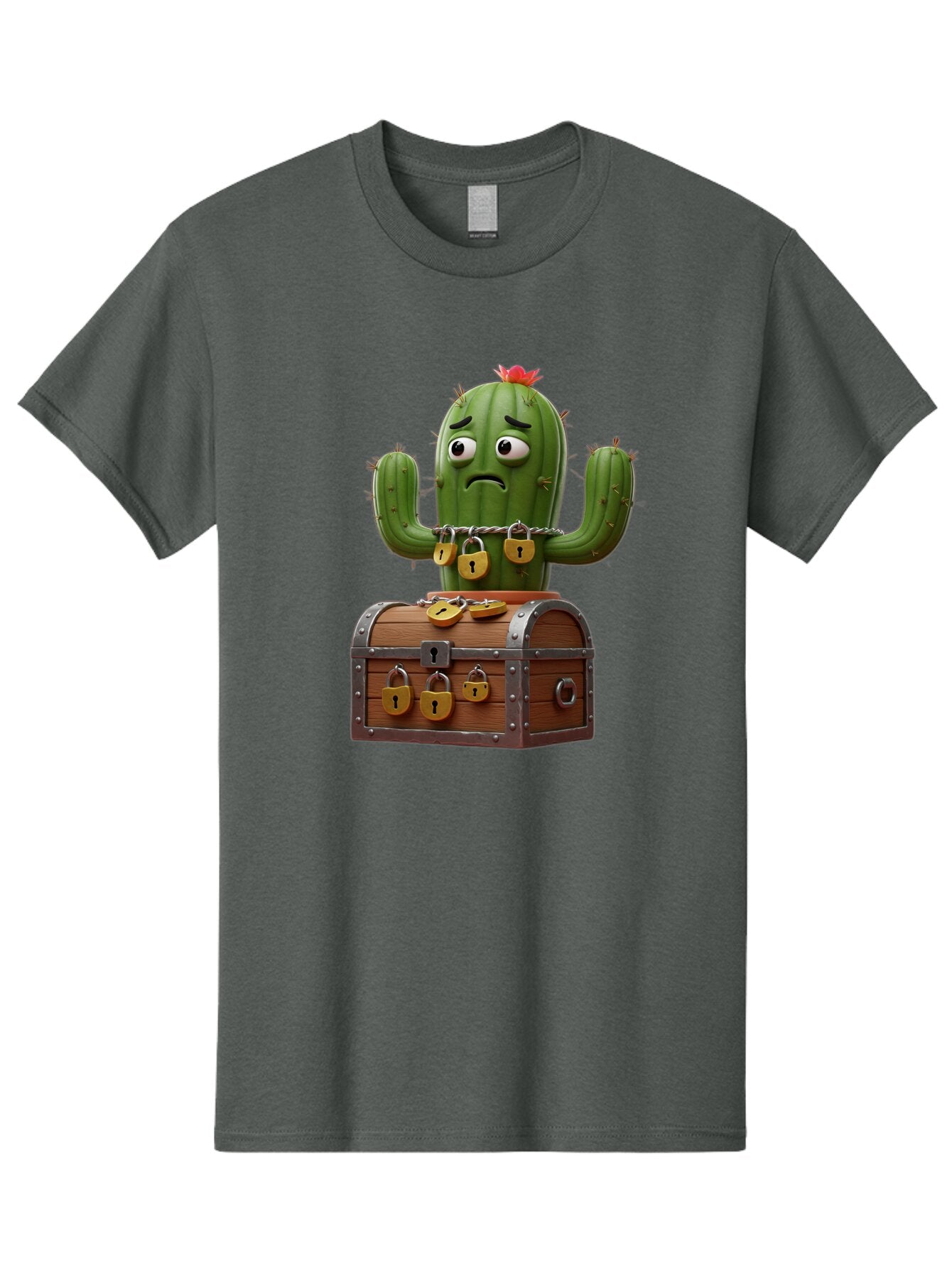 Cactus-With-Treasure-Chest Men'S Graphic Tee, 100% Cotton, Comfortable Casual Summer Wear, Machine Washable, Vintage Camera, Old Camera, Antique Camera, Black Camera, Classic Photography, Photography Equipment, Nostalgic Device, Film Camera, Baq434 14