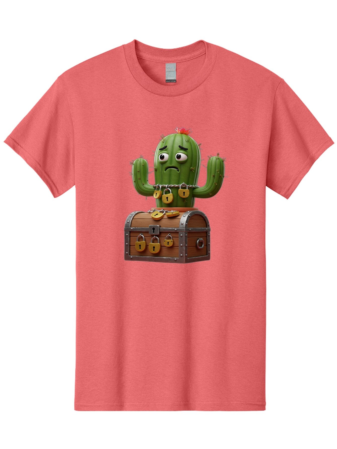 Cactus-With-Treasure-Chest Men'S Graphic Tee, 100% Cotton, Comfortable Casual Summer Wear, Machine Washable, Vintage Camera, Old Camera, Antique Camera, Black Camera, Classic Photography, Photography Equipment, Nostalgic Device, Film Camera, Baq434 15