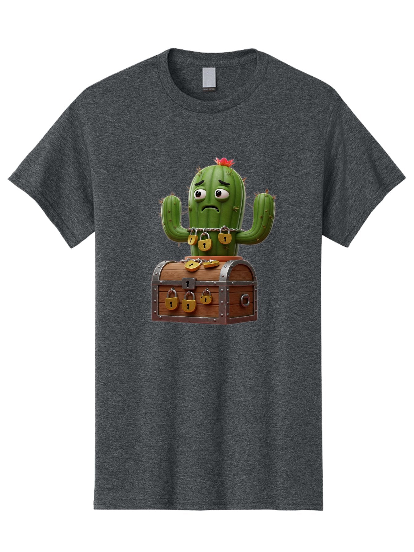 Cactus-With-Treasure-Chest Men'S Graphic Tee, 100% Cotton, Comfortable Casual Summer Wear, Machine Washable, Vintage Camera, Old Camera, Antique Camera, Black Camera, Classic Photography, Photography Equipment, Nostalgic Device, Film Camera, Baq434 10