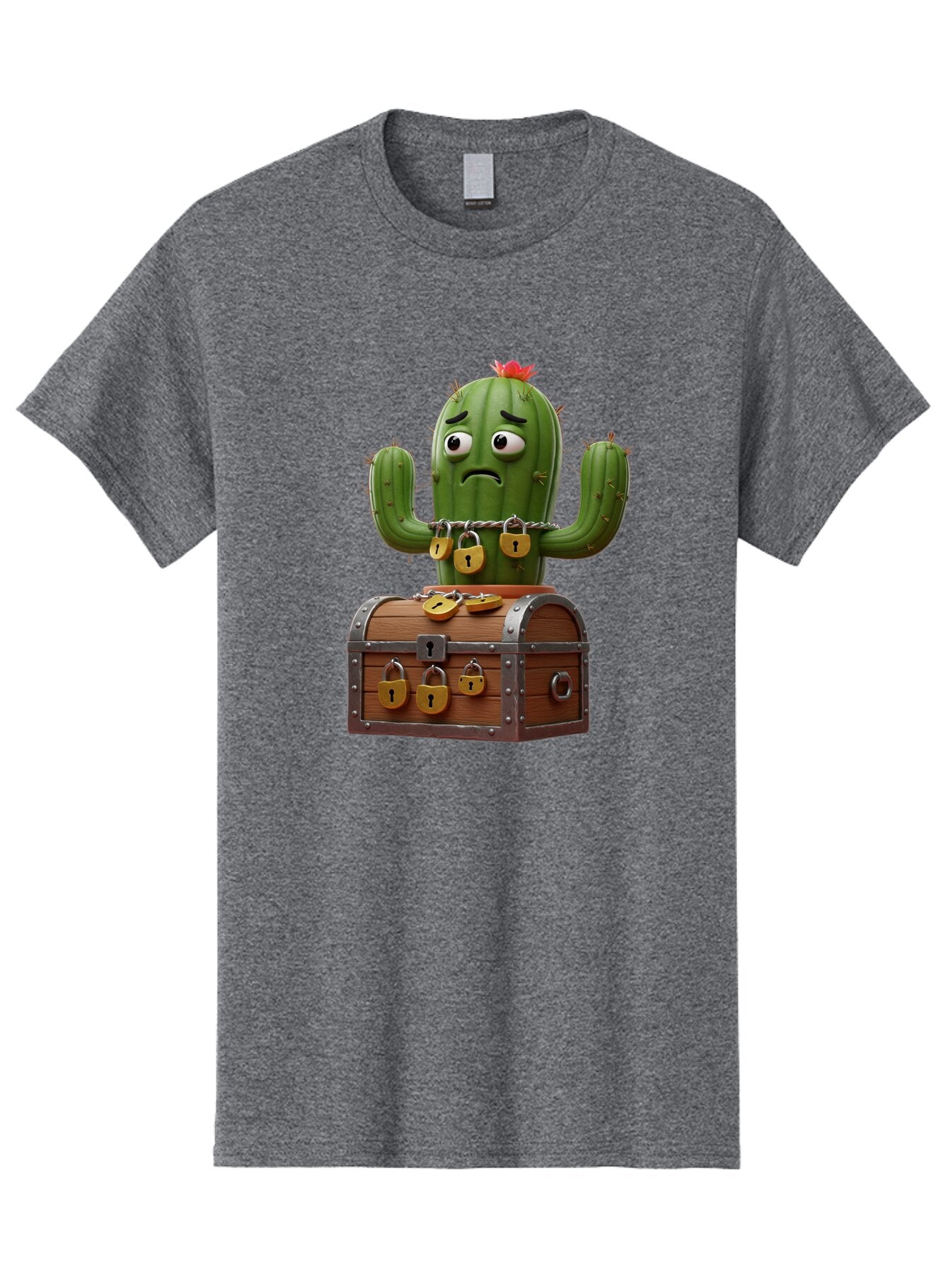 Cactus-With-Treasure-Chest Men'S Graphic Tee, 100% Cotton, Comfortable Casual Summer Wear, Machine Washable, Vintage Camera, Old Camera, Antique Camera, Black Camera, Classic Photography, Photography Equipment, Nostalgic Device, Film Camera, Baq434 7