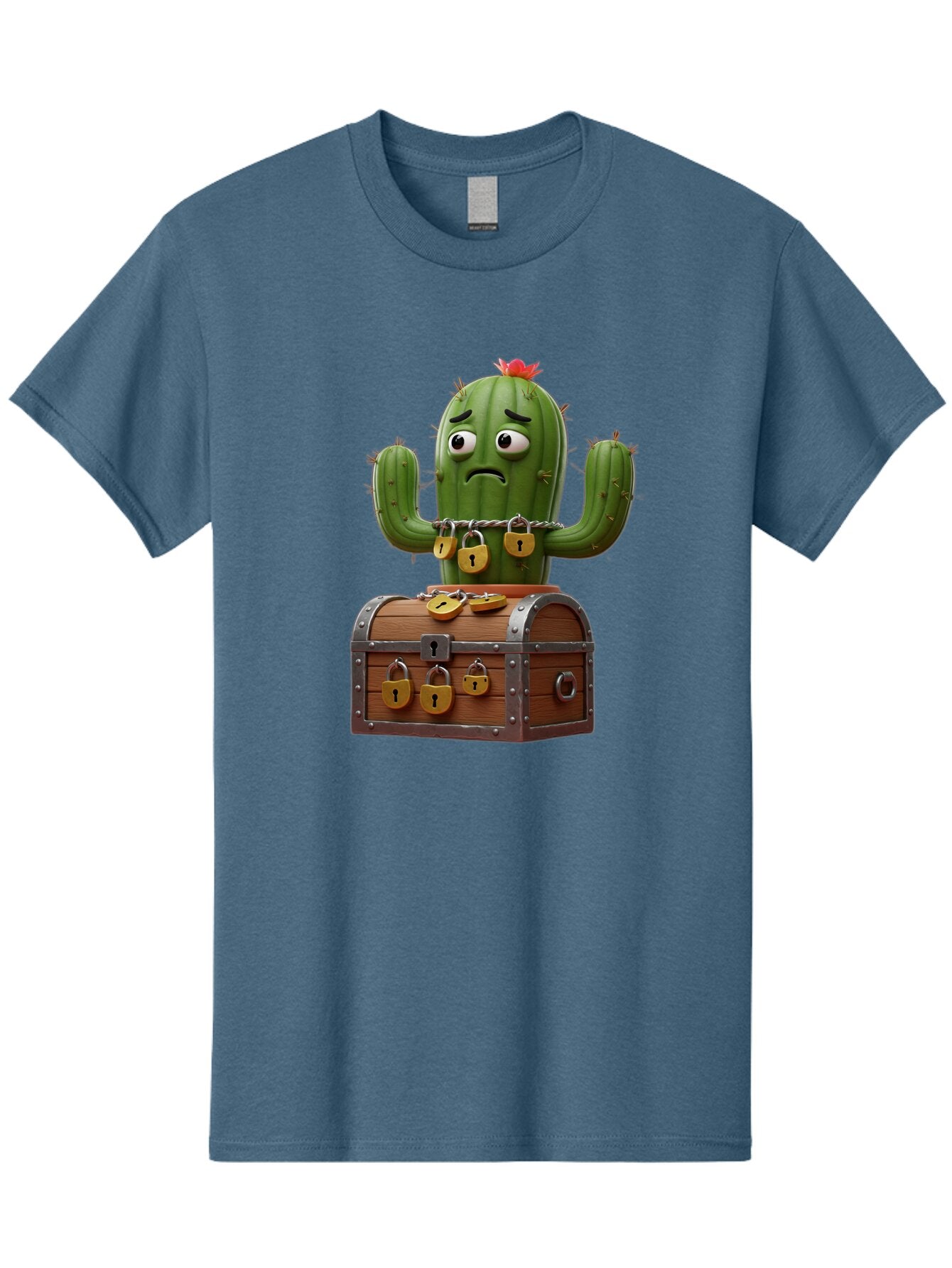 Cactus-With-Treasure-Chest Men'S Graphic Tee, 100% Cotton, Comfortable Casual Summer Wear, Machine Washable, Vintage Camera, Old Camera, Antique Camera, Black Camera, Classic Photography, Photography Equipment, Nostalgic Device, Film Camera, Baq434 13