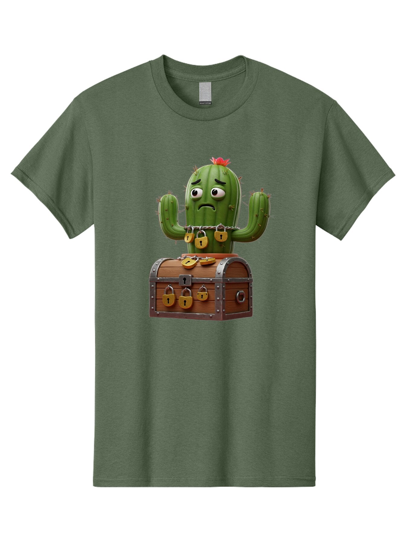 Cactus-With-Treasure-Chest Men'S Graphic Tee, 100% Cotton, Comfortable Casual Summer Wear, Machine Washable, Vintage Camera, Old Camera, Antique Camera, Black Camera, Classic Photography, Photography Equipment, Nostalgic Device, Film Camera, Baq434 4