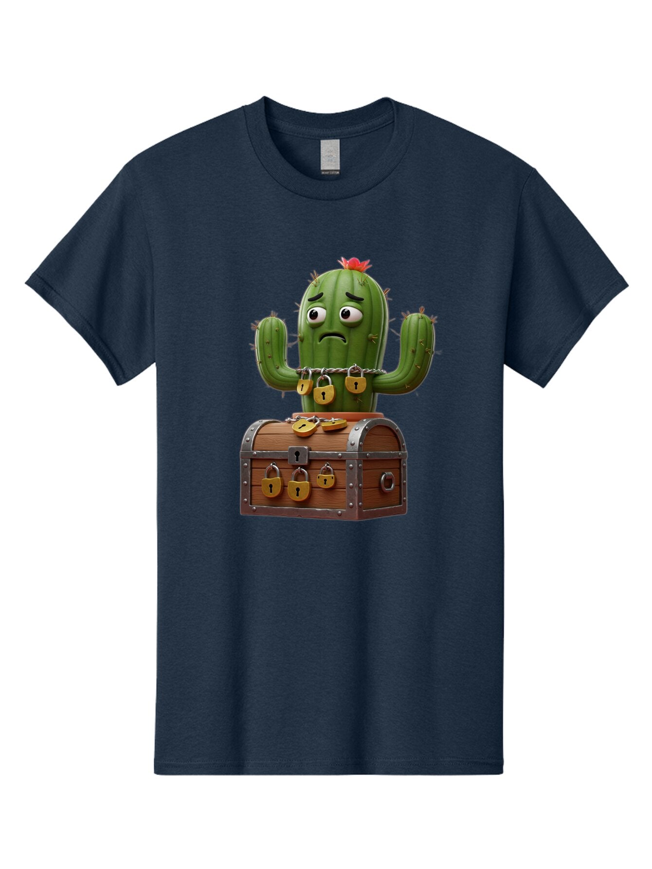 Cactus-With-Treasure-Chest Men'S Graphic Tee, 100% Cotton, Comfortable Casual Summer Wear, Machine Washable, Vintage Camera, Old Camera, Antique Camera, Black Camera, Classic Photography, Photography Equipment, Nostalgic Device, Film Camera, Baq434 12