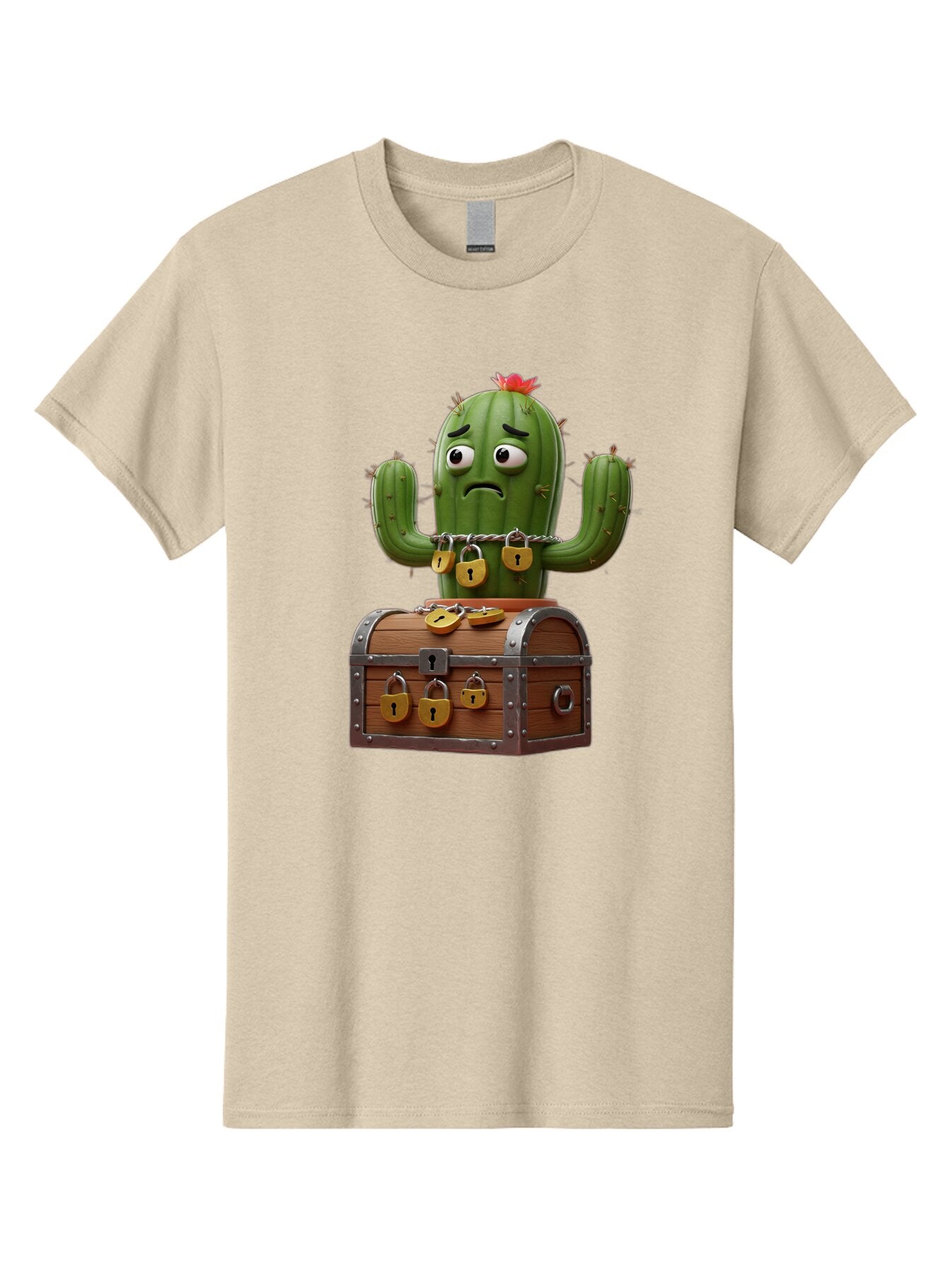Cactus-With-Treasure-Chest Men'S Graphic Tee, 100% Cotton, Comfortable Casual Summer Wear, Machine Washable, Vintage Camera, Old Camera, Antique Camera, Black Camera, Classic Photography, Photography Equipment, Nostalgic Device, Film Camera, Baq434 3