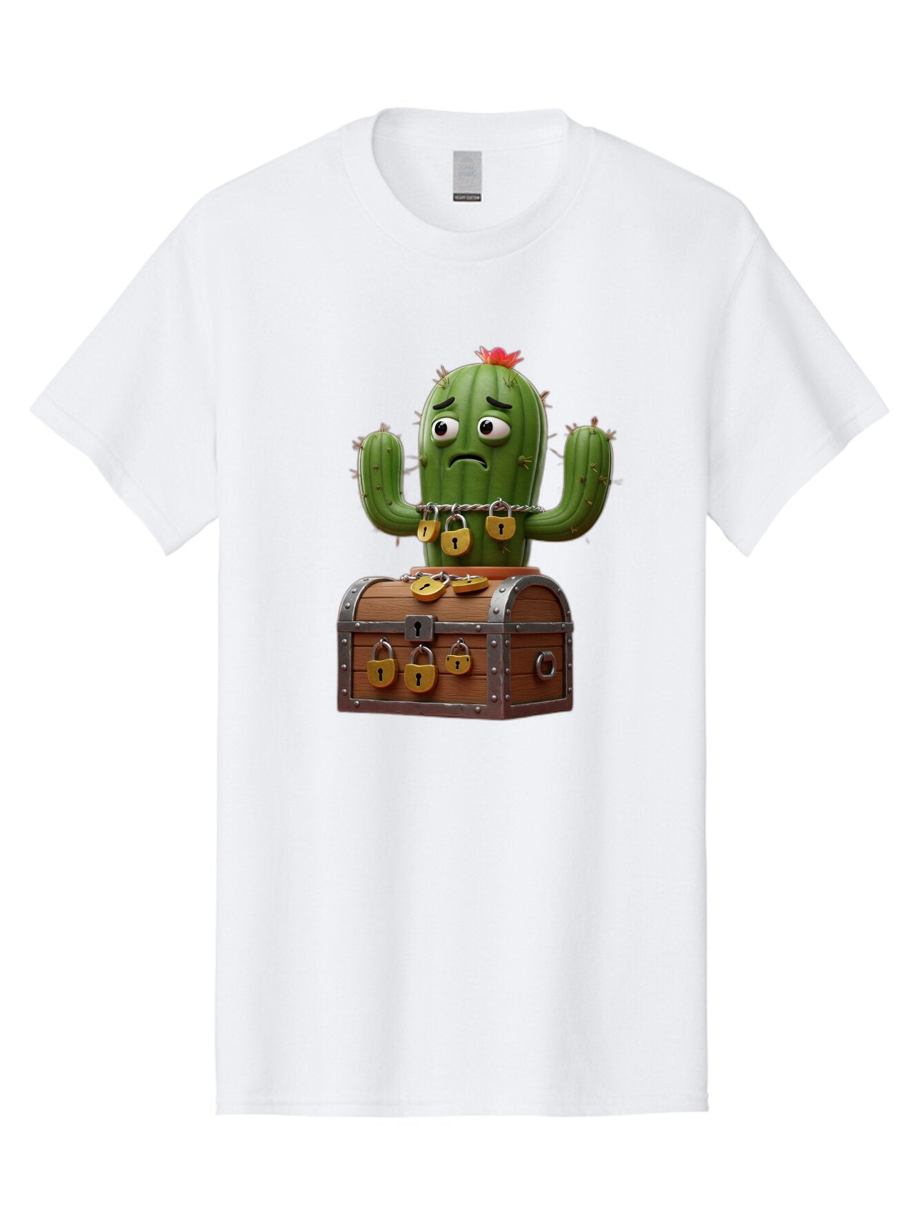 Cactus-With-Treasure-Chest Men'S Graphic Tee, 100% Cotton, Comfortable Casual Summer Wear, Machine Washable, Vintage Camera, Old Camera, Antique Camera, Black Camera, Classic Photography, Photography Equipment, Nostalgic Device, Film Camera, Baq434 1