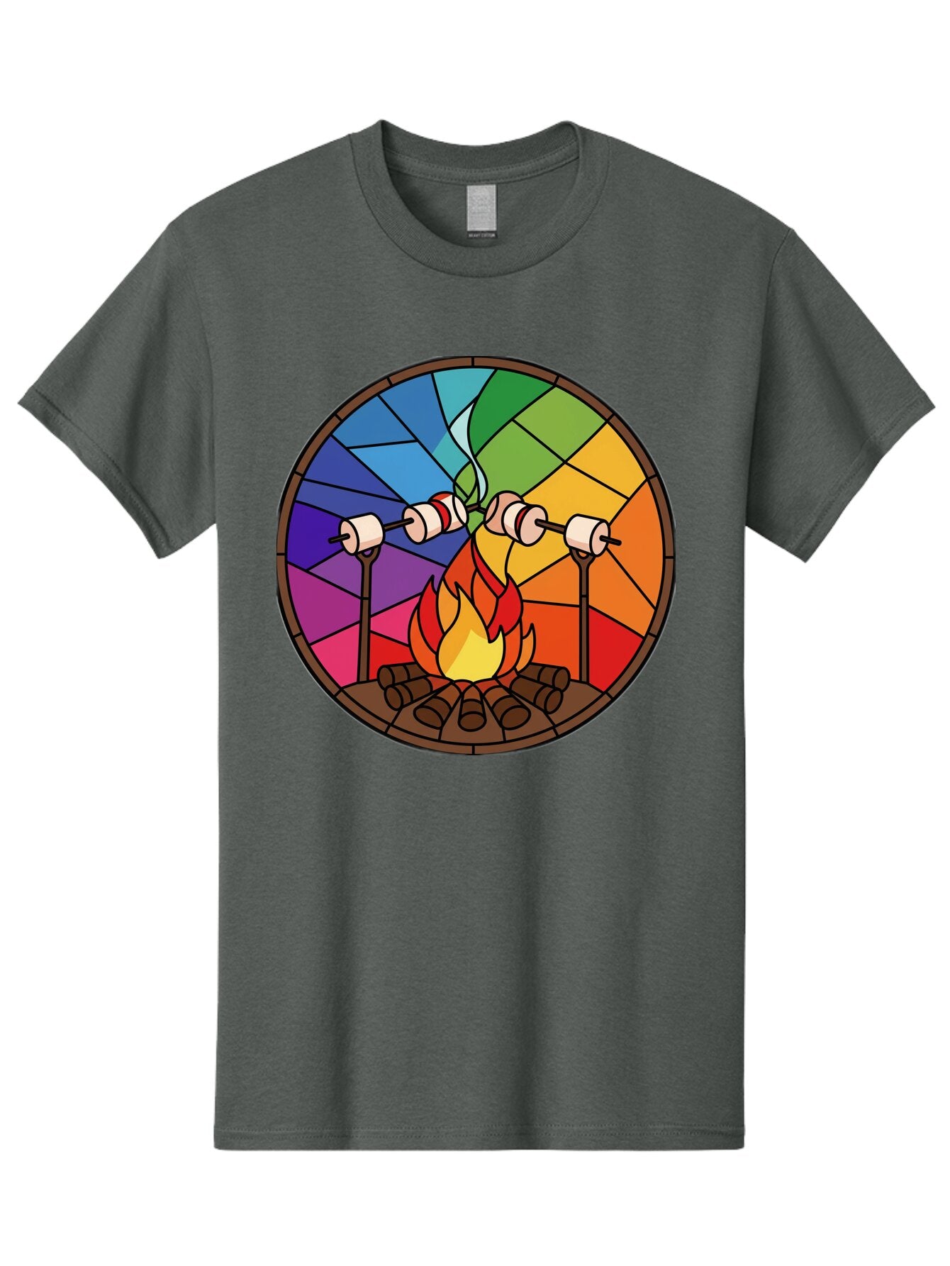 Campfire-Marshmallows Men'S Graphic Tee, 100% Cotton, Comfortable Casual Summer Wear, Machine Washable, Vintage Camera, Old Camera, Antique Camera, Black Camera, Classic Photography, Photography Equipment, Nostalgic Device, Film Camera, Baq436 2