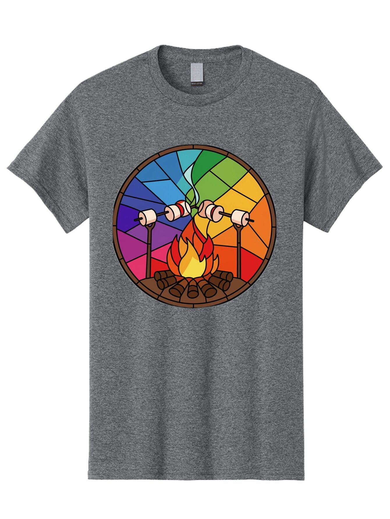 Campfire-Marshmallows Men'S Graphic Tee, 100% Cotton, Comfortable Casual Summer Wear, Machine Washable, Vintage Camera, Old Camera, Antique Camera, Black Camera, Classic Photography, Photography Equipment, Nostalgic Device, Film Camera, Baq436 7