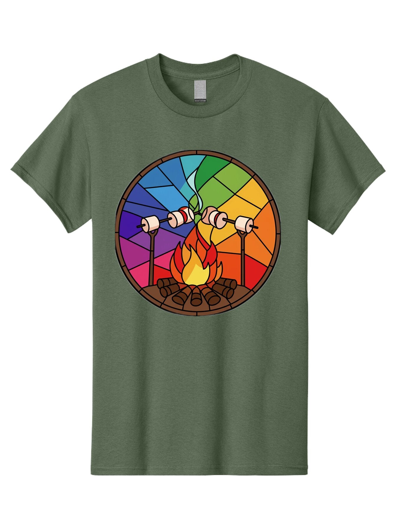 Campfire-Marshmallows Men'S Graphic Tee, 100% Cotton, Comfortable Casual Summer Wear, Machine Washable, Vintage Camera, Old Camera, Antique Camera, Black Camera, Classic Photography, Photography Equipment, Nostalgic Device, Film Camera, Baq436 8