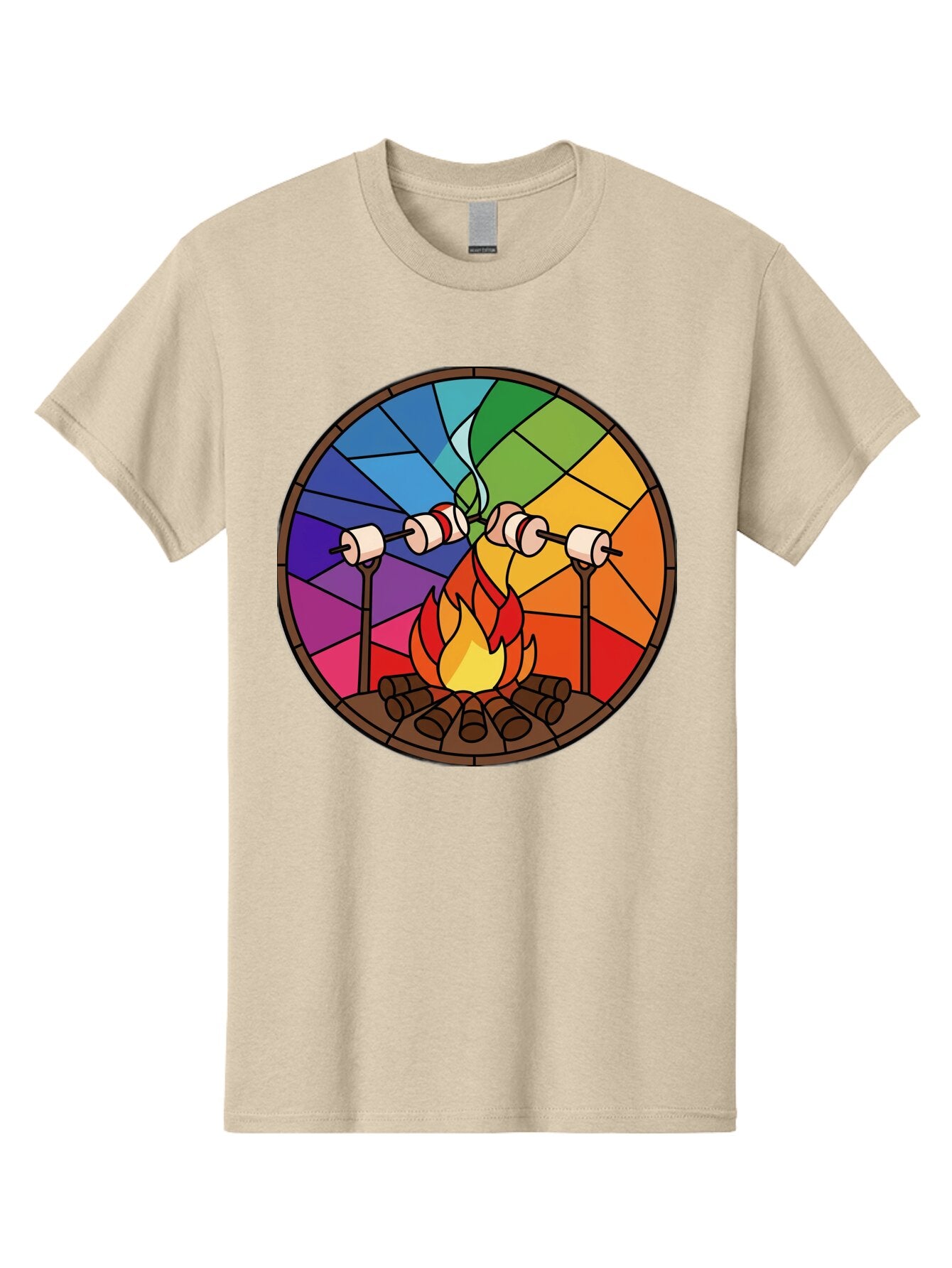 Campfire-Marshmallows Men'S Graphic Tee, 100% Cotton, Comfortable Casual Summer Wear, Machine Washable, Vintage Camera, Old Camera, Antique Camera, Black Camera, Classic Photography, Photography Equipment, Nostalgic Device, Film Camera, Baq436 5