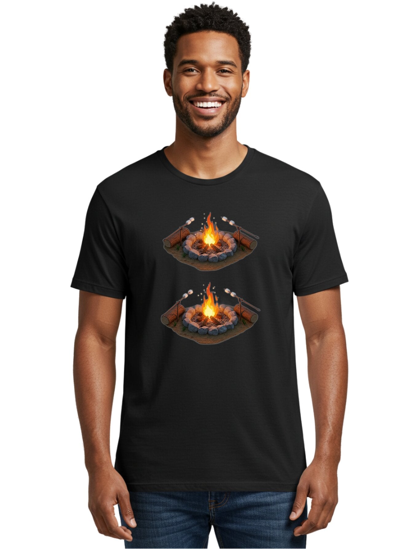 Campfire Men'S Graphic Tee, 100% Cotton, Comfortable Casual Summer Wear, Machine Washable, Vintage Camera, Old Camera, Antique Camera, Black Camera, Classic Photography, Photography Equipment, Nostalgic Device, Film Camera, Camera Art Baq437 18