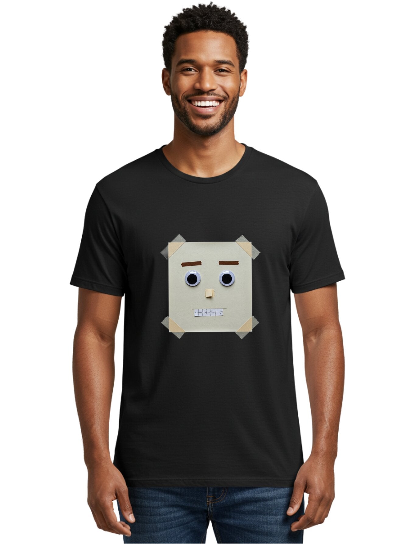 Cardboard-Face Men'S Graphic Tee, 100% Cotton, Comfortable Casual Summer Wear, Machine Washable, Vintage Camera, Old Camera, Antique Camera, Black Camera, Classic Photography, Photography Equipment, Nostalgic Device, Film Camera, Camera Art Baq444 26