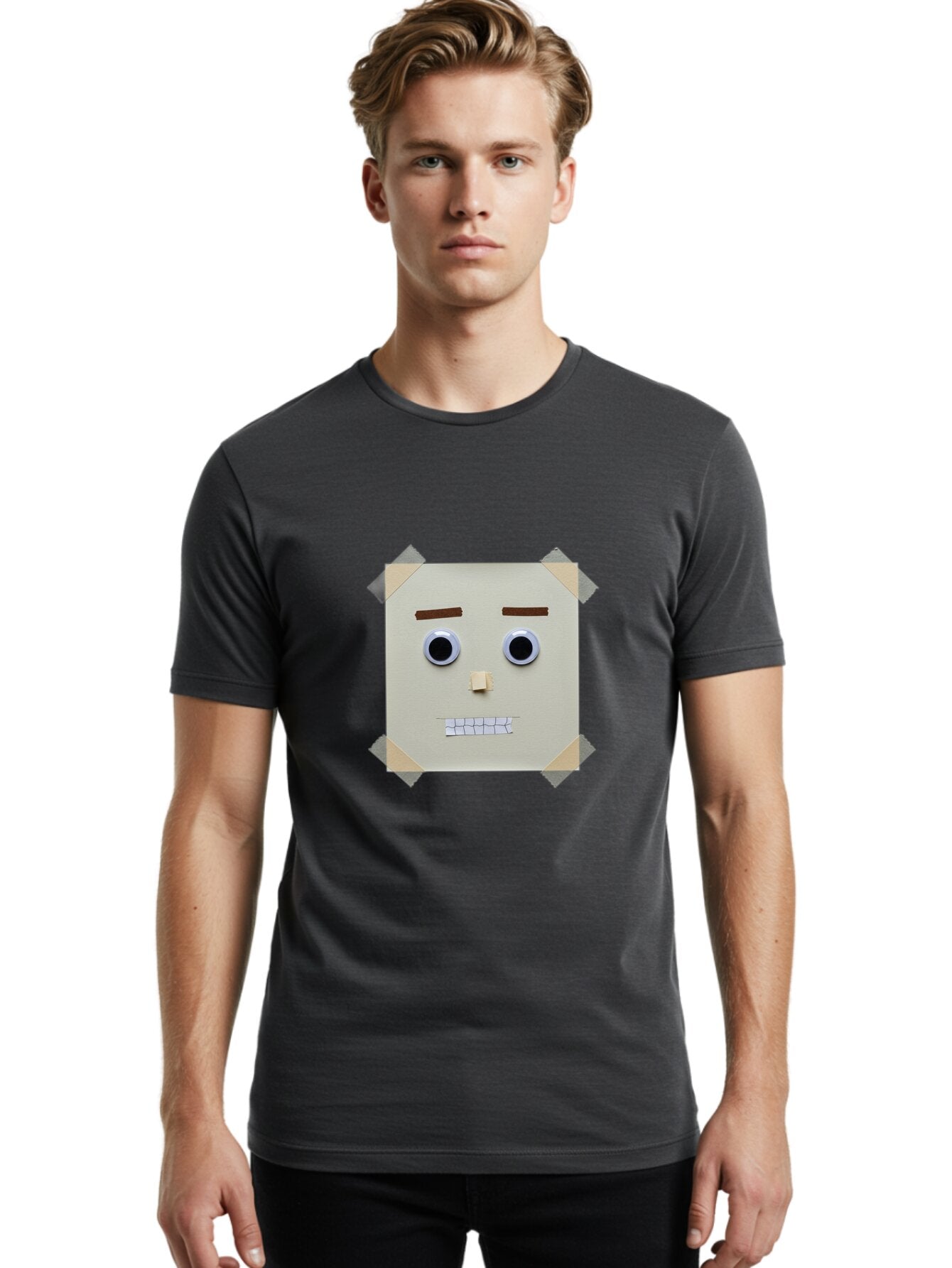 Cardboard-Face Men'S Graphic Tee, 100% Cotton, Comfortable Casual Summer Wear, Machine Washable, Vintage Camera, Old Camera, Antique Camera, Black Camera, Classic Photography, Photography Equipment, Nostalgic Device, Film Camera, Camera Art Baq444 20