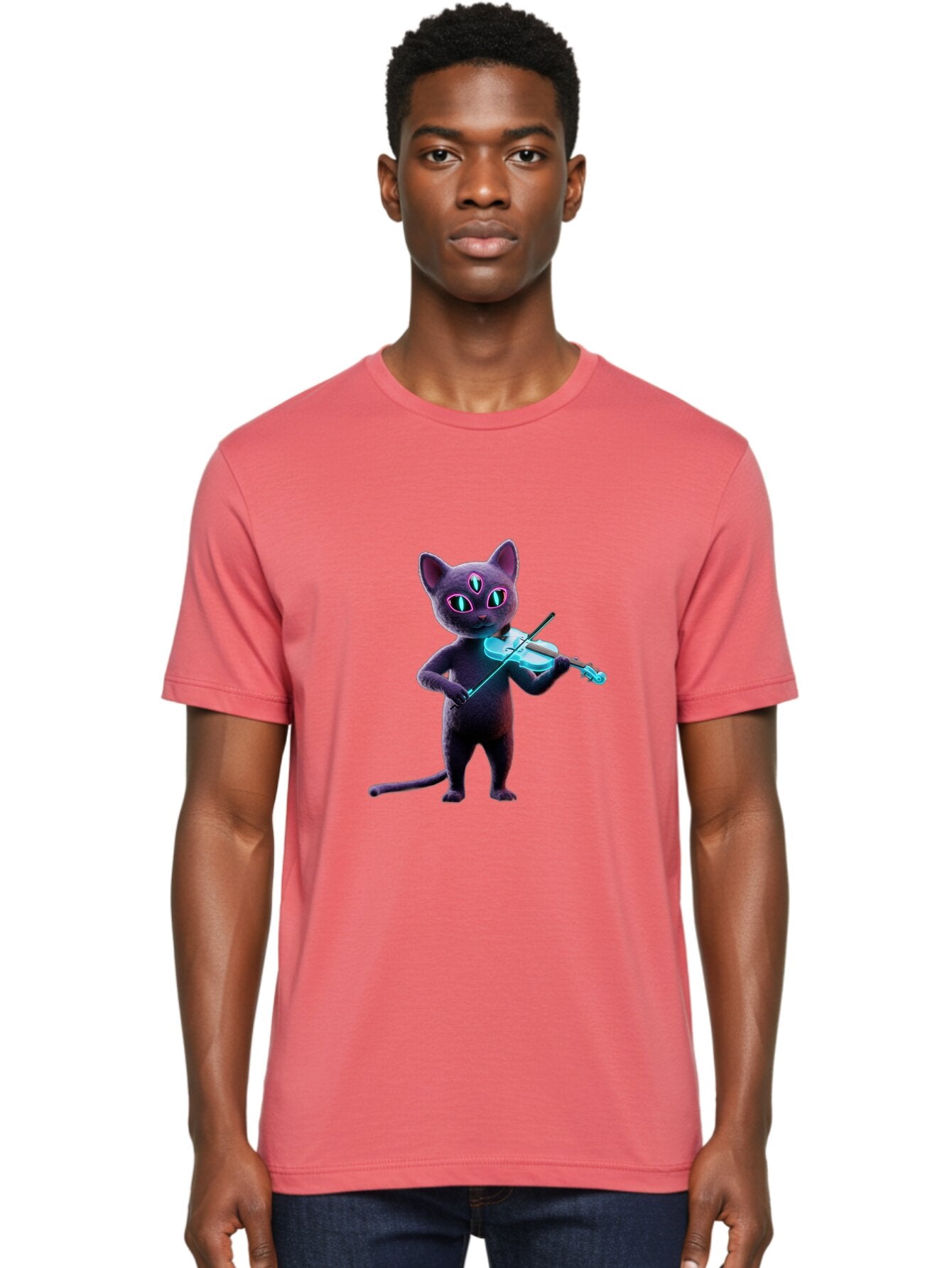 Cartoon-Cat-Playing-Violin Men'S Graphic Tee, 100% Cotton, Comfortable Casual Summer Wear, Machine Washable, Vintage Camera, Old Camera, Antique Camera, Black Camera, Classic Photography, Photography Equipment, Nostalgic Device, Film Camera, Baq445 30