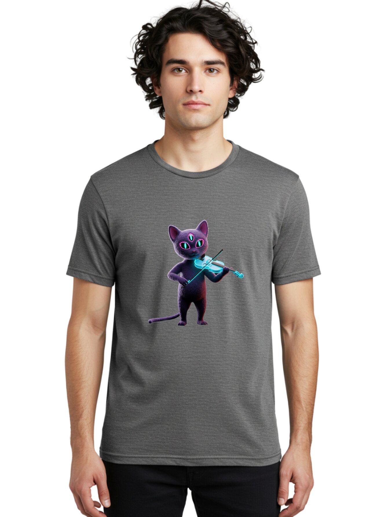 Cartoon-Cat-Playing-Violin Men'S Graphic Tee, 100% Cotton, Comfortable Casual Summer Wear, Machine Washable, Vintage Camera, Old Camera, Antique Camera, Black Camera, Classic Photography, Photography Equipment, Nostalgic Device, Film Camera, Baq445 24