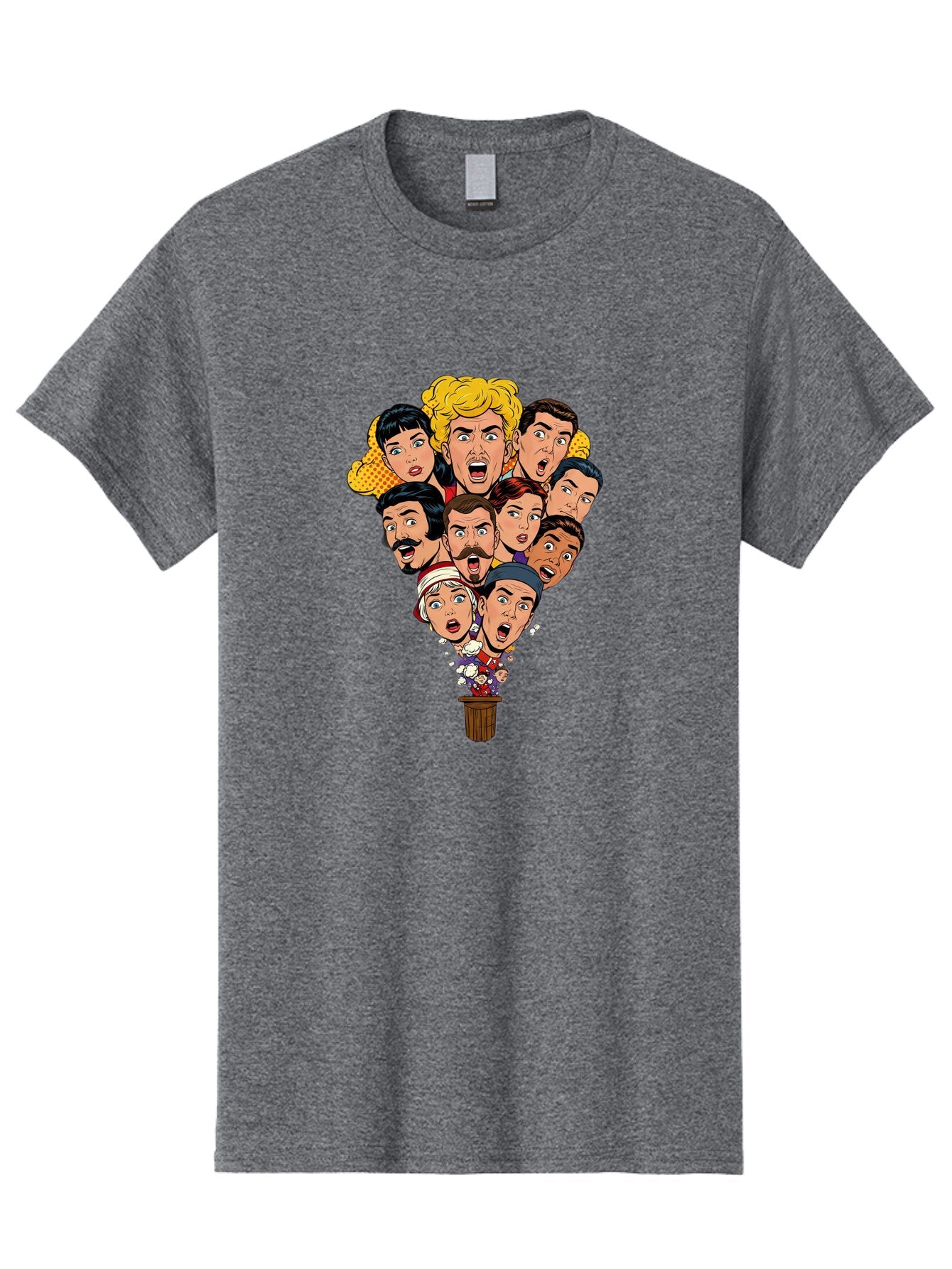 Cartoon-People-In-Balloon Men'S Graphic Tee, 100% Cotton, Comfortable Casual Summer Wear, Machine Washable, Vintage Camera, Old Camera, Antique Camera, Black Camera, Classic Photography, Photography Equipment, Nostalgic Device, Film Camera, Baq446 13